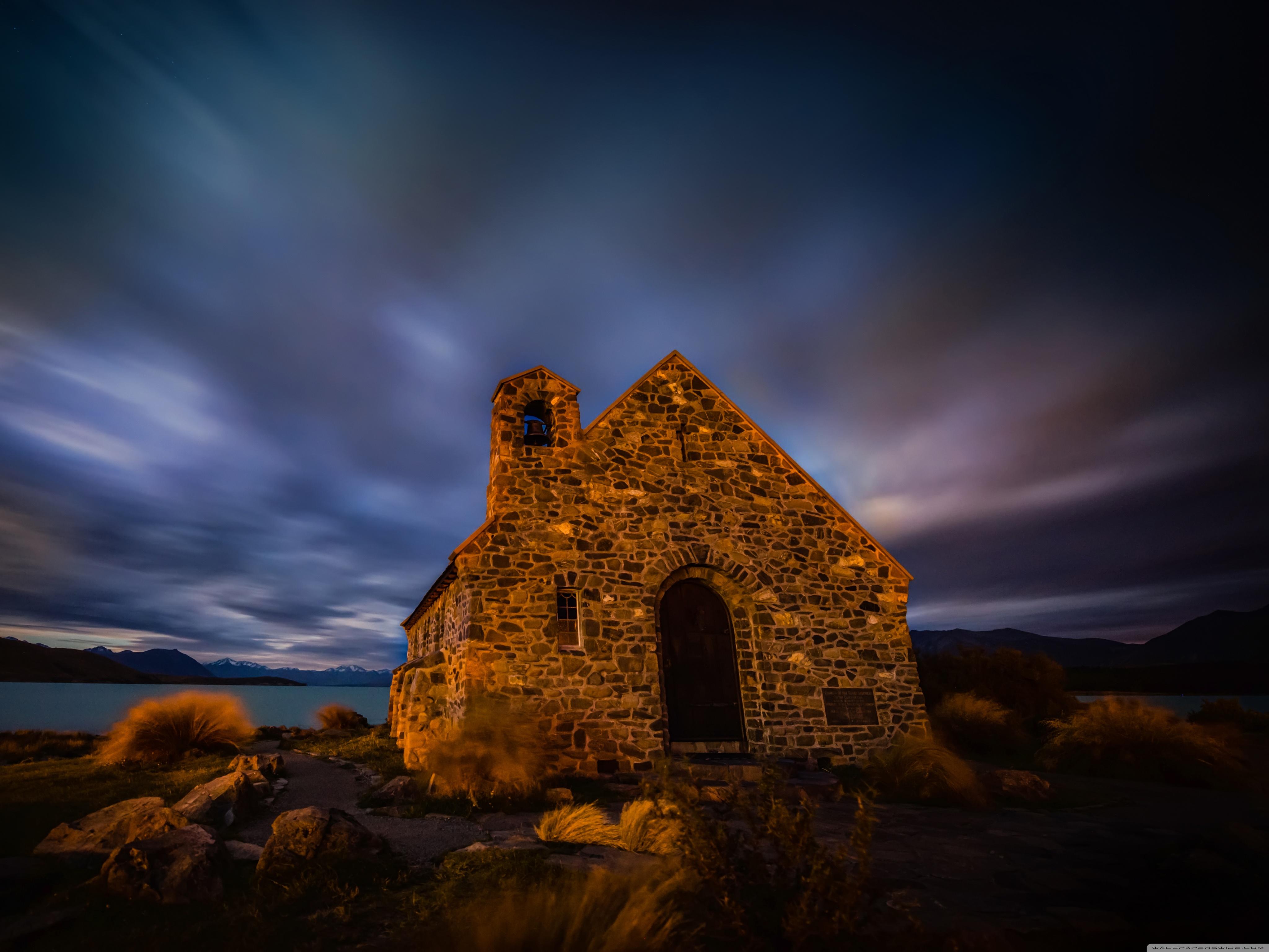 4096x3072 Moody Skies Over the Dark Church Ultra HD Desktop Background Wallpaper for 4K UHD TV : Multi Display, Dual Monitor : Tablet
