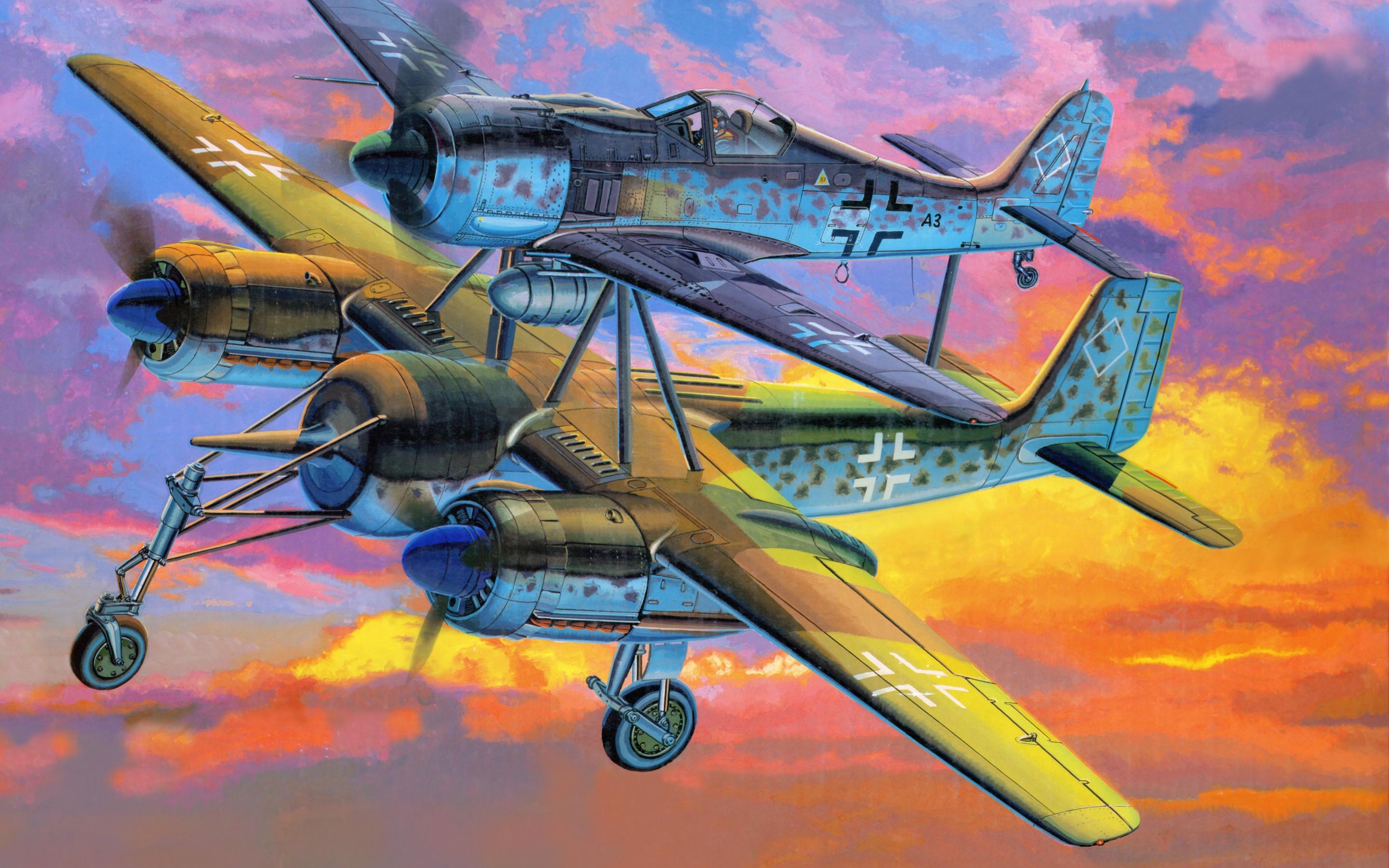 2880x1800 Focke Wulf Fw 190 Mistel HD Wallpaper