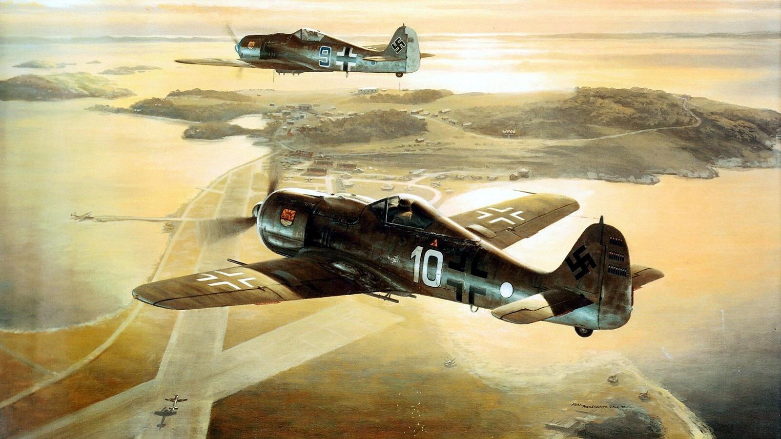 1600x900 Asisbiz Focke Wulf Fw 190F8 9.JG5 (W10 o) painting 0A