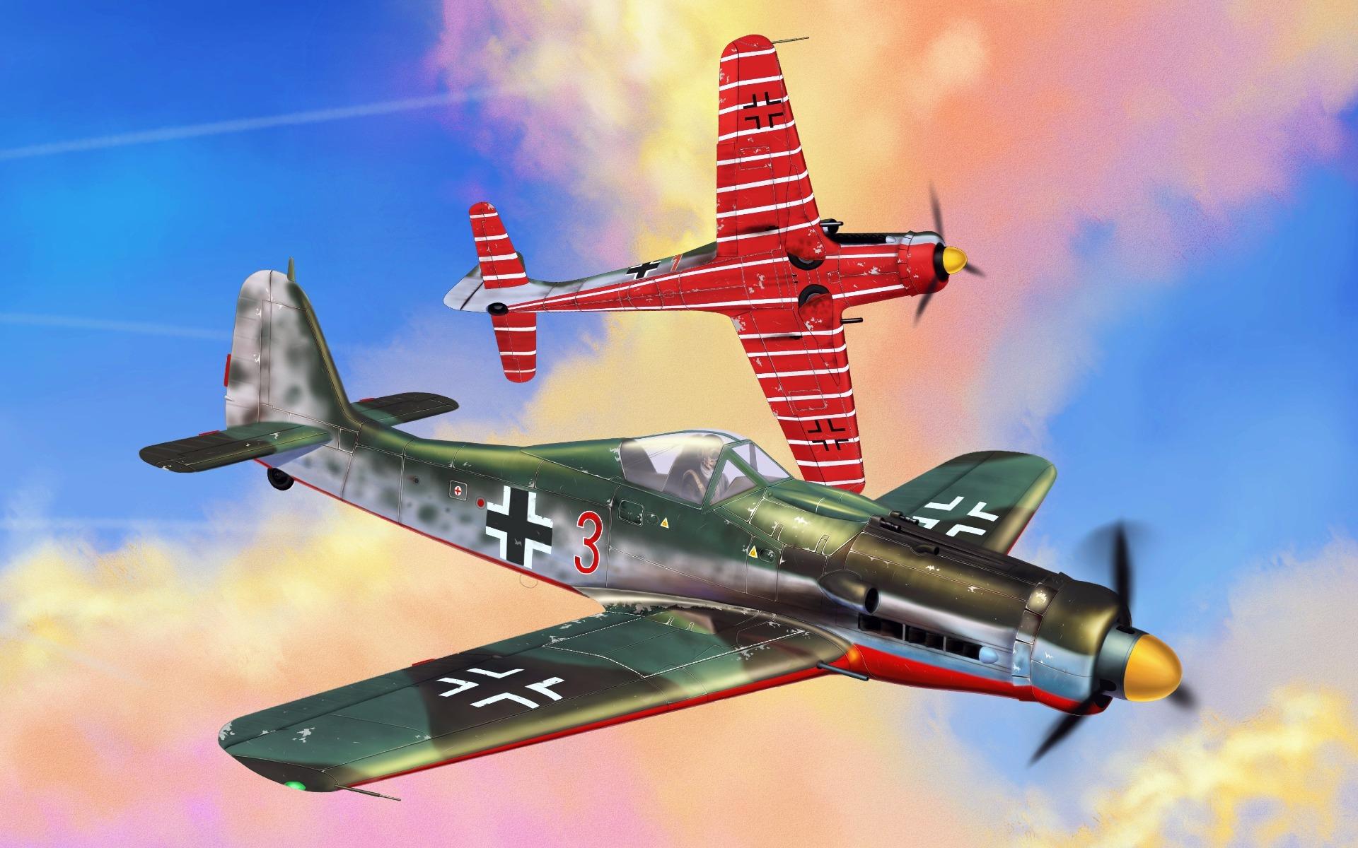 1920x1200 Download Wallpaper Focke Wulf Fw 190D Langnasen Dora, Jagdverband JV WarThunder, World War II, The German Fighters, Military Aircraft For Desktop With Resolution 1920x1200. High Quality HD Picture Wallpaper