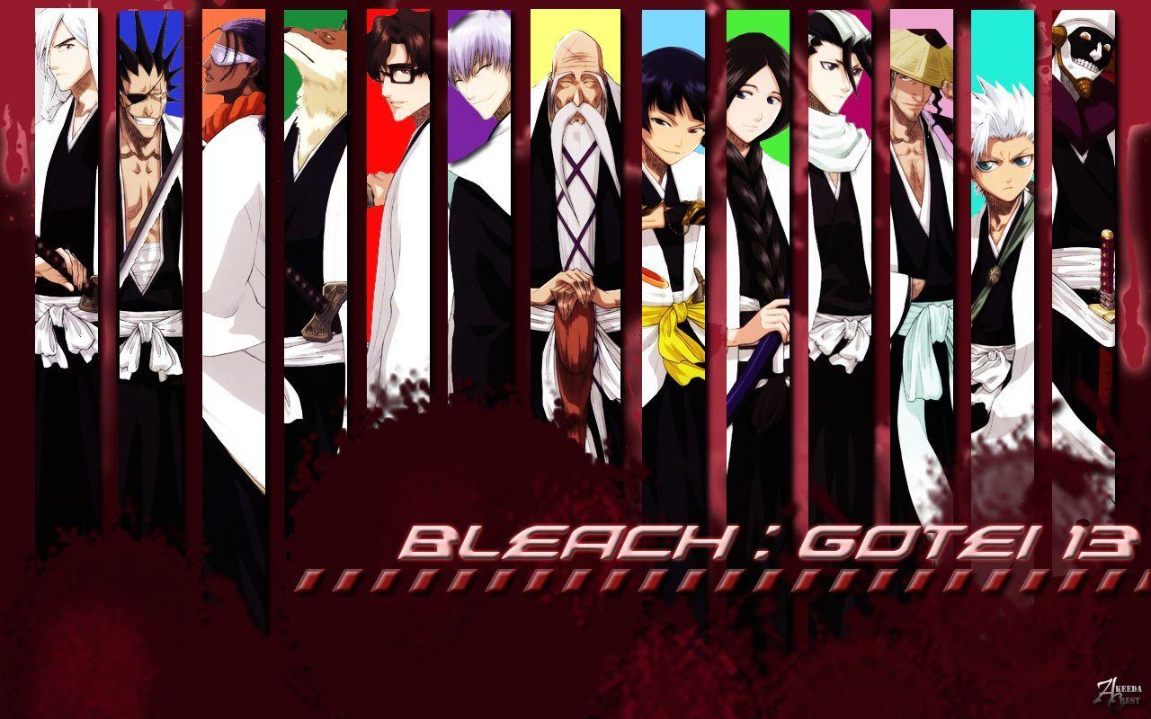 1280x800 HD Anime Bleach Captains Wallpaper