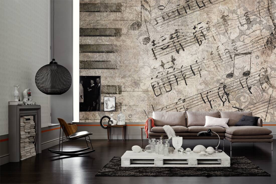 1100x735 Livingwalls Photo Wallpaper Nostalgia Wall Music Wallpaper For Wall