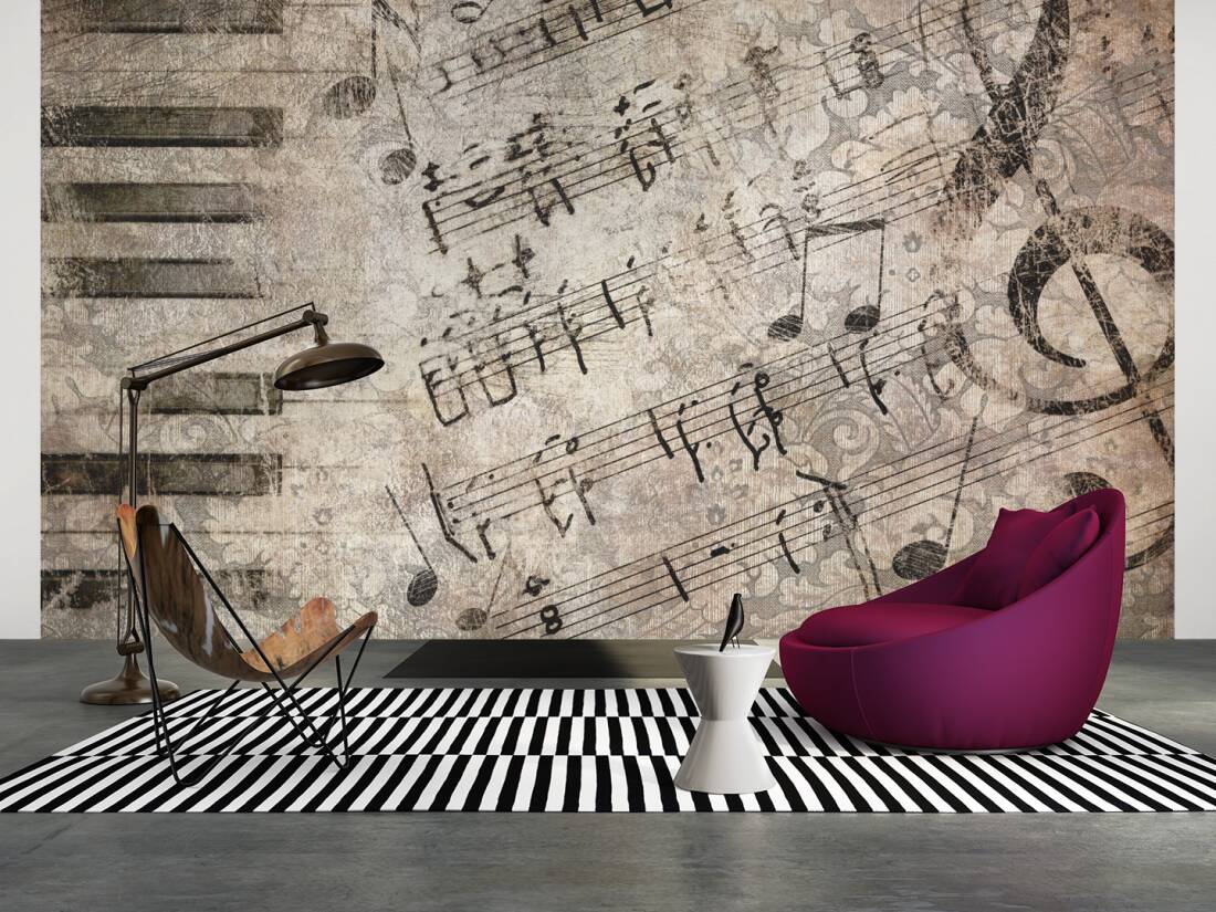 1100x825 Livingwalls Photo wallpaper «Nostalgia wall music» 036820