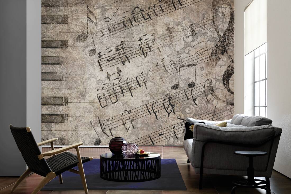 1100x733 Livingwalls Photo wallpaper «Nostalgia wall music» 036820