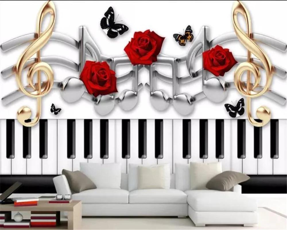 1000x800 beibehang wall paper for kids room Fashion music theme wallpaper home decoration TV sofa background wall wallpaper for walls 3 d. Wallpaper