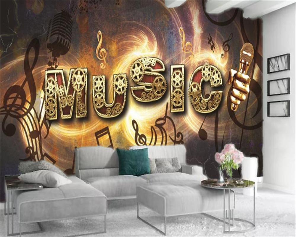 1000x800 Wholesale And Retail 3D Wallpaper For Nightclubs Splendid Fireworks Jumping Music Notes Custom Premium Bar KTV Silk Mural Wallpaper From Yunlin $35.18