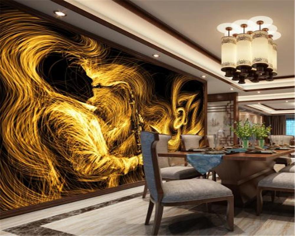 1000x800 Wholesale And Retail 3D Wallpaper Wall Promotion For Living Room Abstract Golden Saxophone Jazz Music Background From Yunlin $13.12