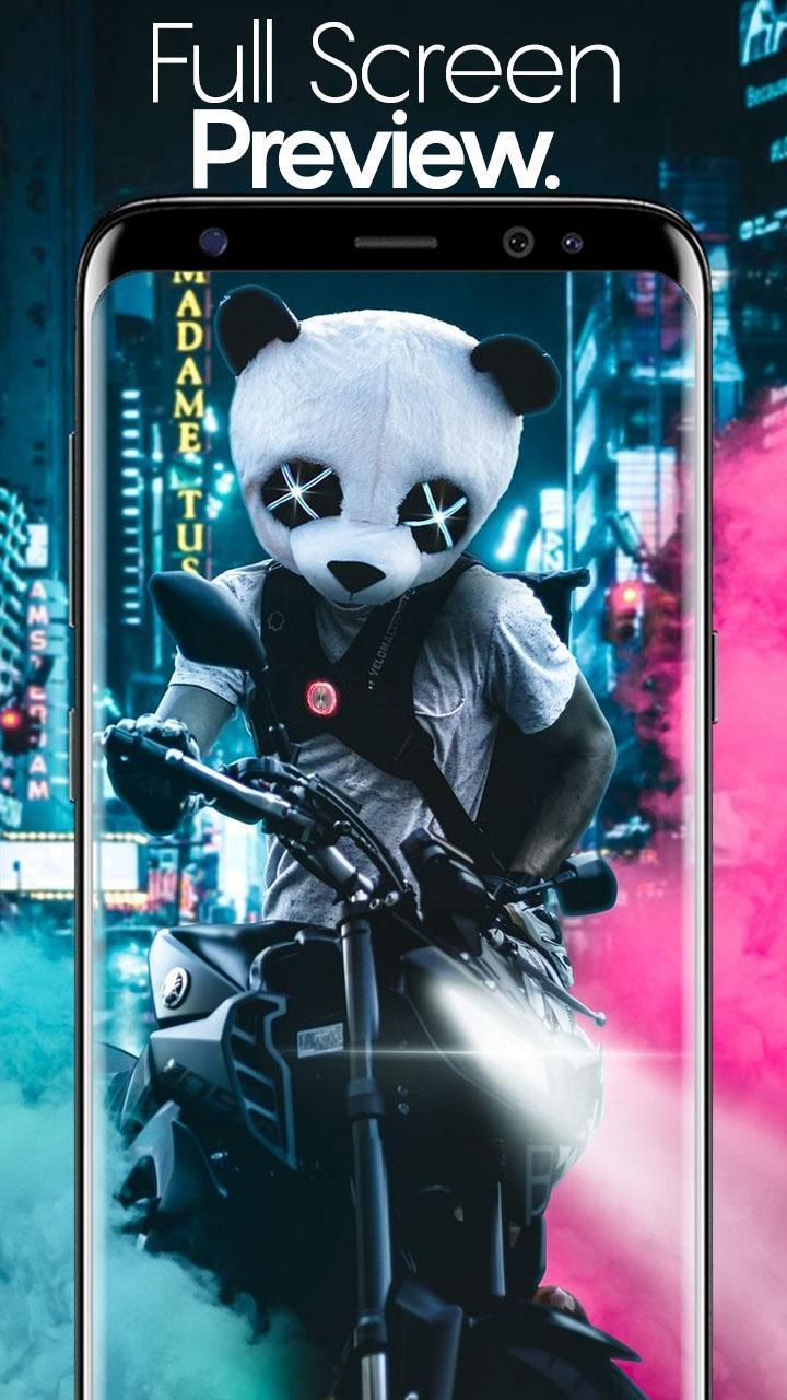 720x1280 Neon Panda Boy HD Wallpaper for Android