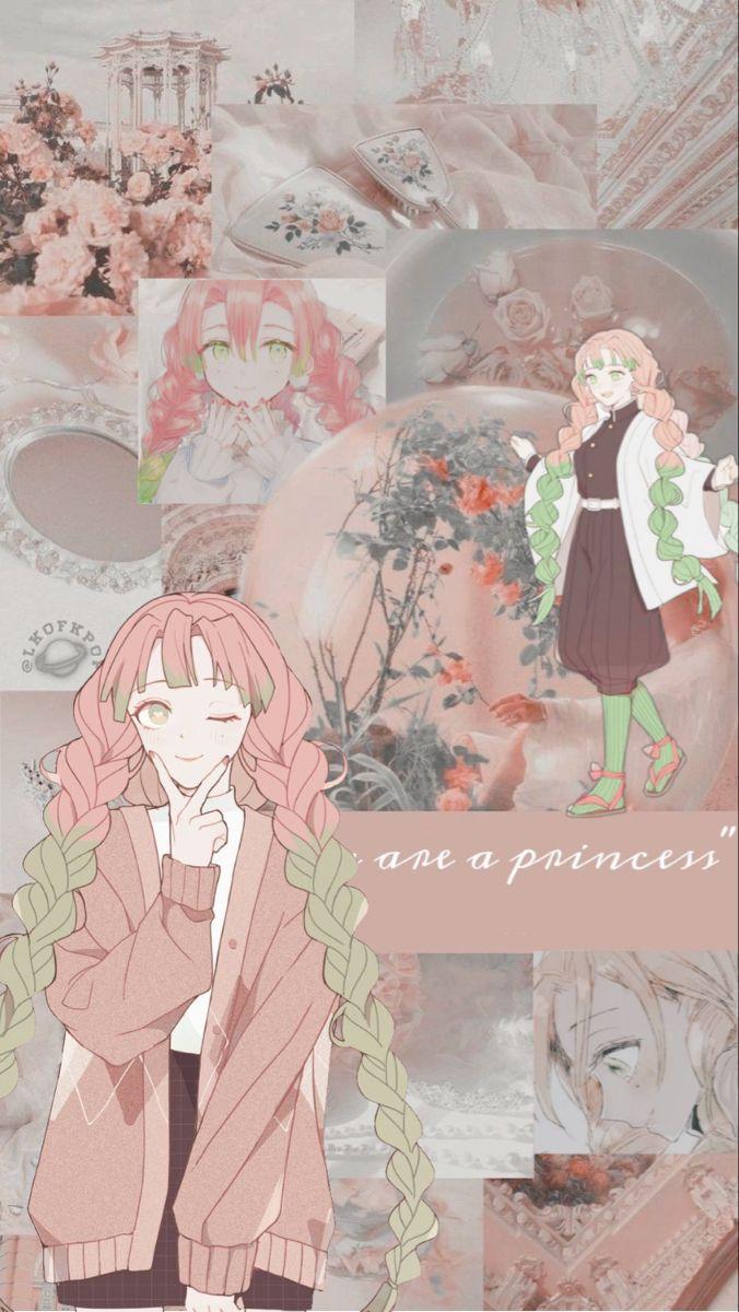 676x1200 Mitsuri wallpaper pink aesthetic. Pink wallpaper anime, Cute anime wallpaper, Anime background wallpaper