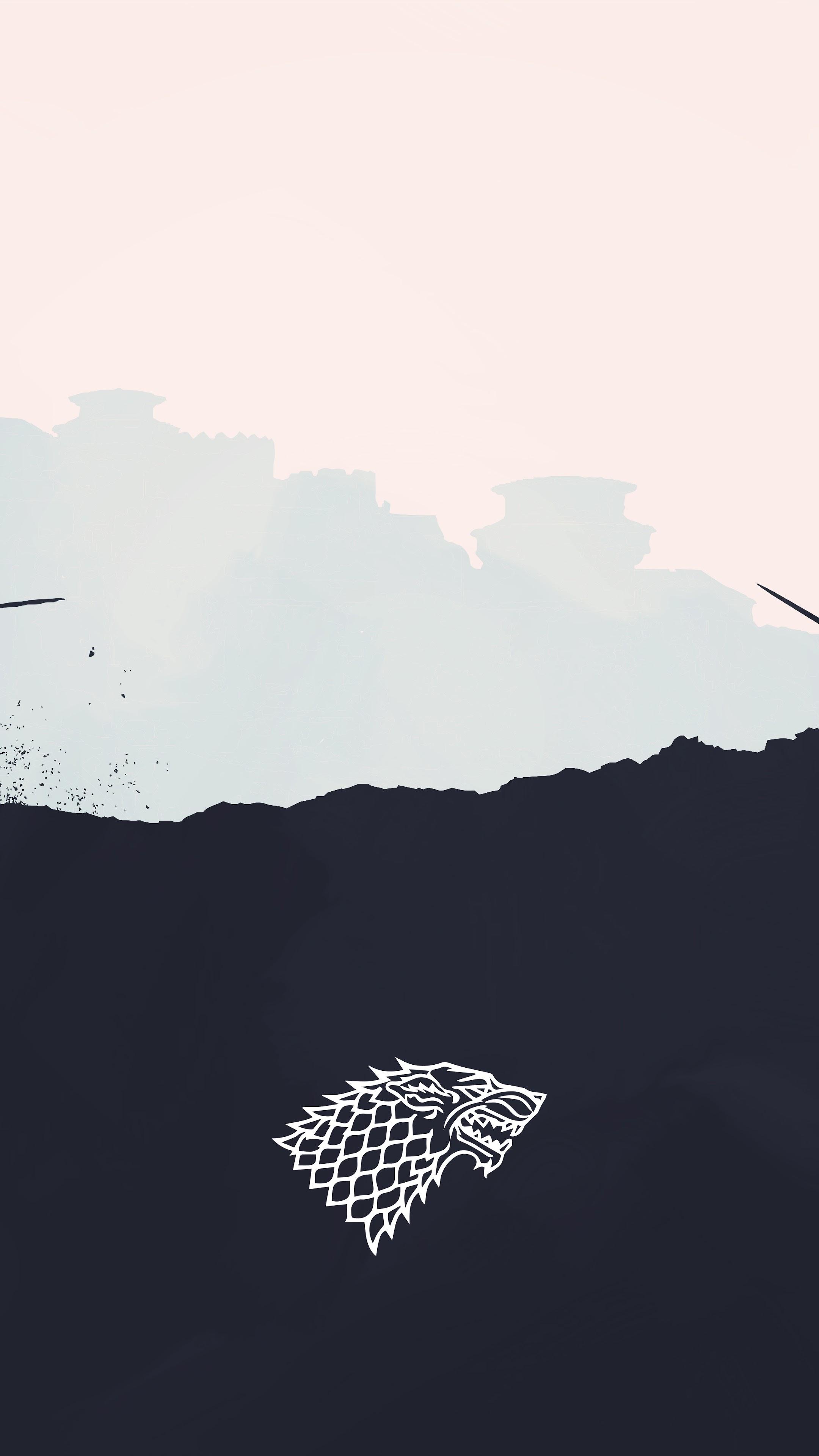 2160x3840 Game of Thrones Stark Logo Minimalist Phone iPhone 4K Wallpaper free Download