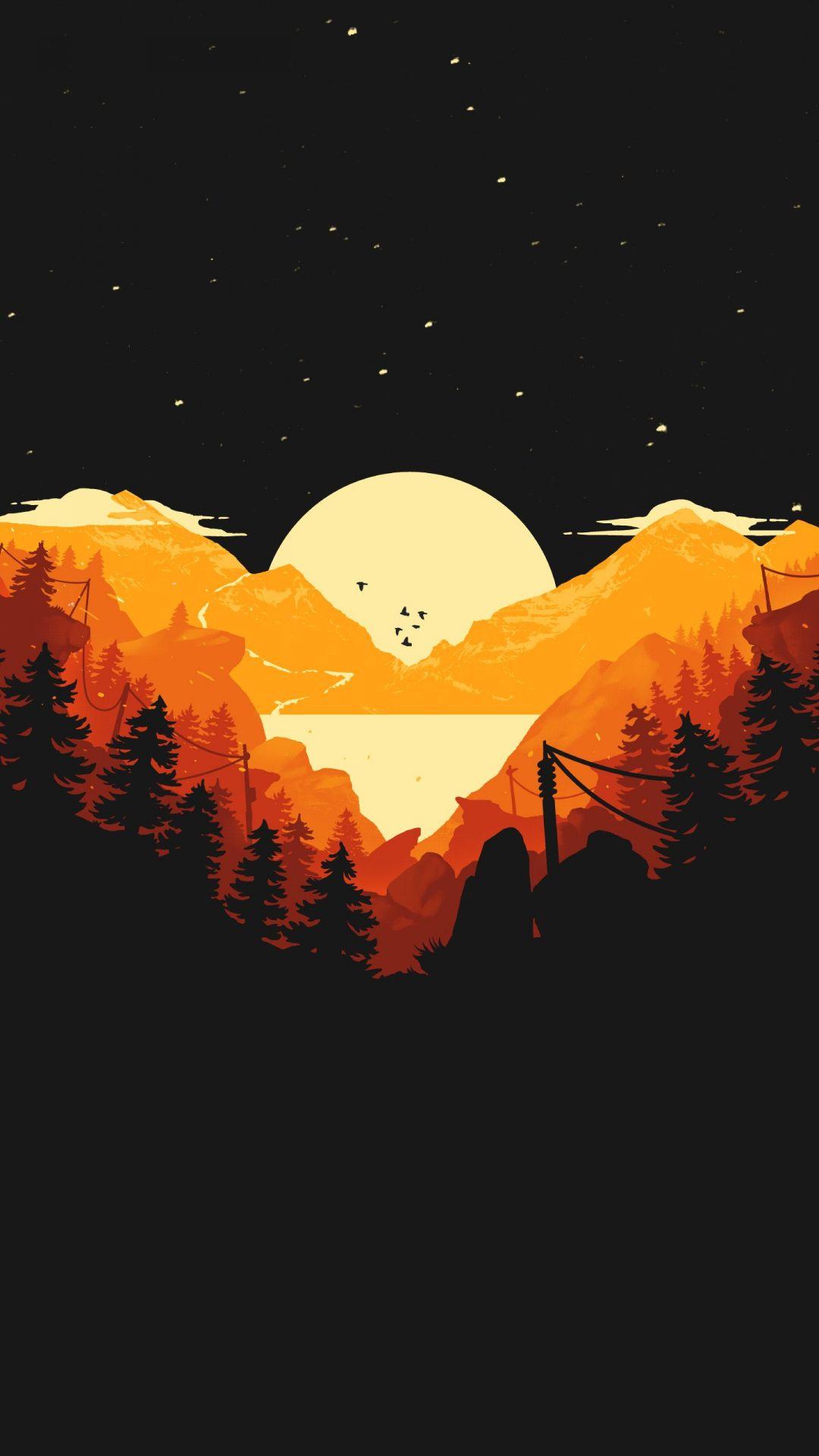 1080x1920 Android, iPhone, Desktop HD Background / Wallpaper Minimalist Landscape Phone Background