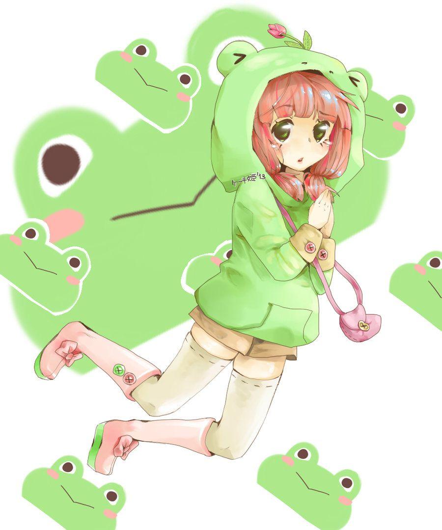 900x1080 Frog Girl (Freebie). Frog art, Cute anime character, Cute animal drawings