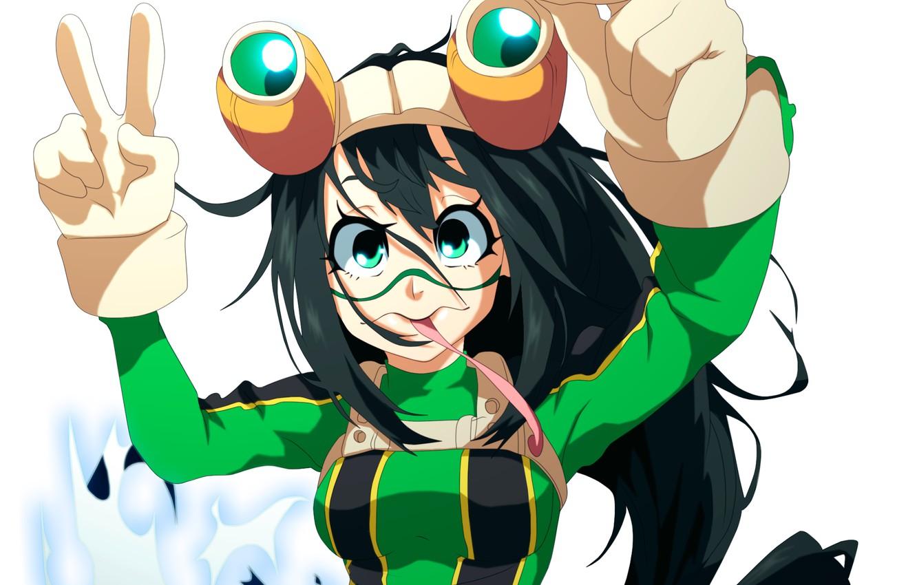 1332x850 Wallpaper girl, frog, My Hero Academia, Boku No Hero Academy, My Hero Academy image for desktop, section сёнэн