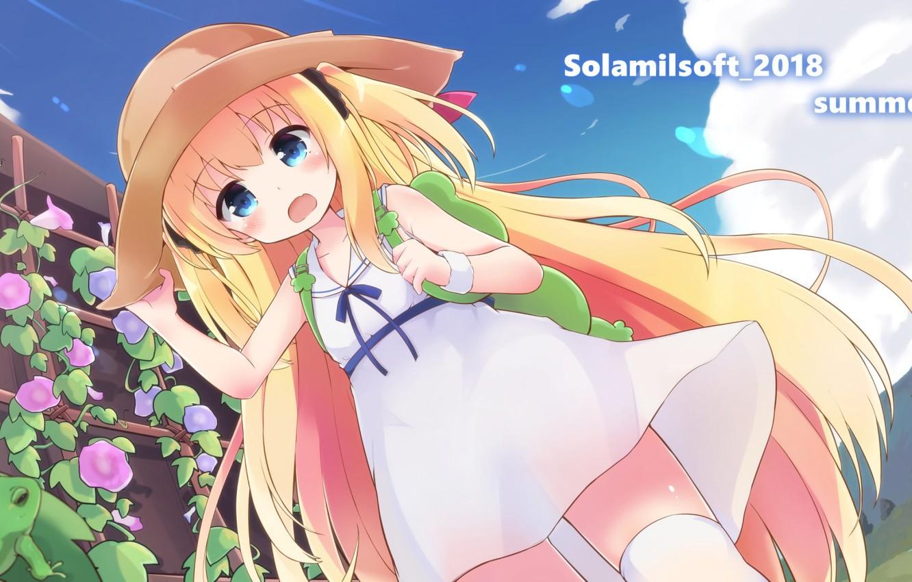 1332x850 Wallpaper Frog, Girl, Bindweed image for desktop, section арт