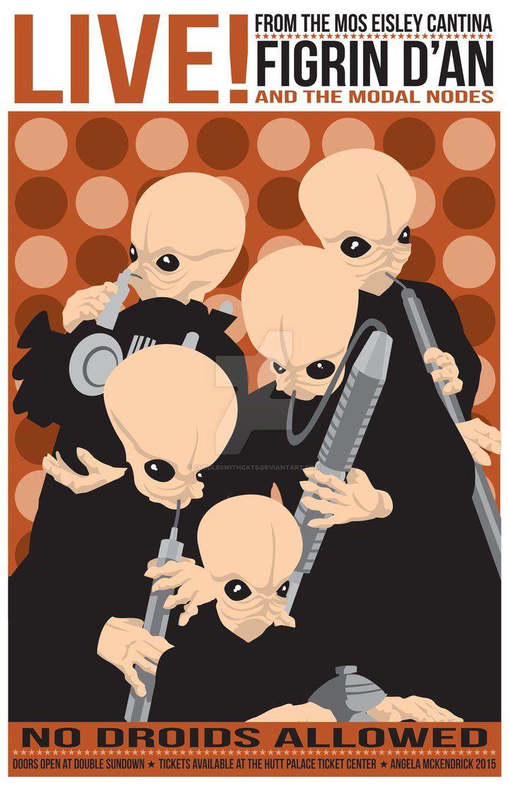 719x1112 Star Wars Cantina Band. Star Wars Travel Posters, Star Wars Travel, Star Wars Poster