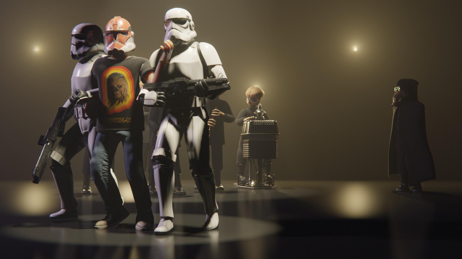 1920x1080 Star wars Cantina band animation