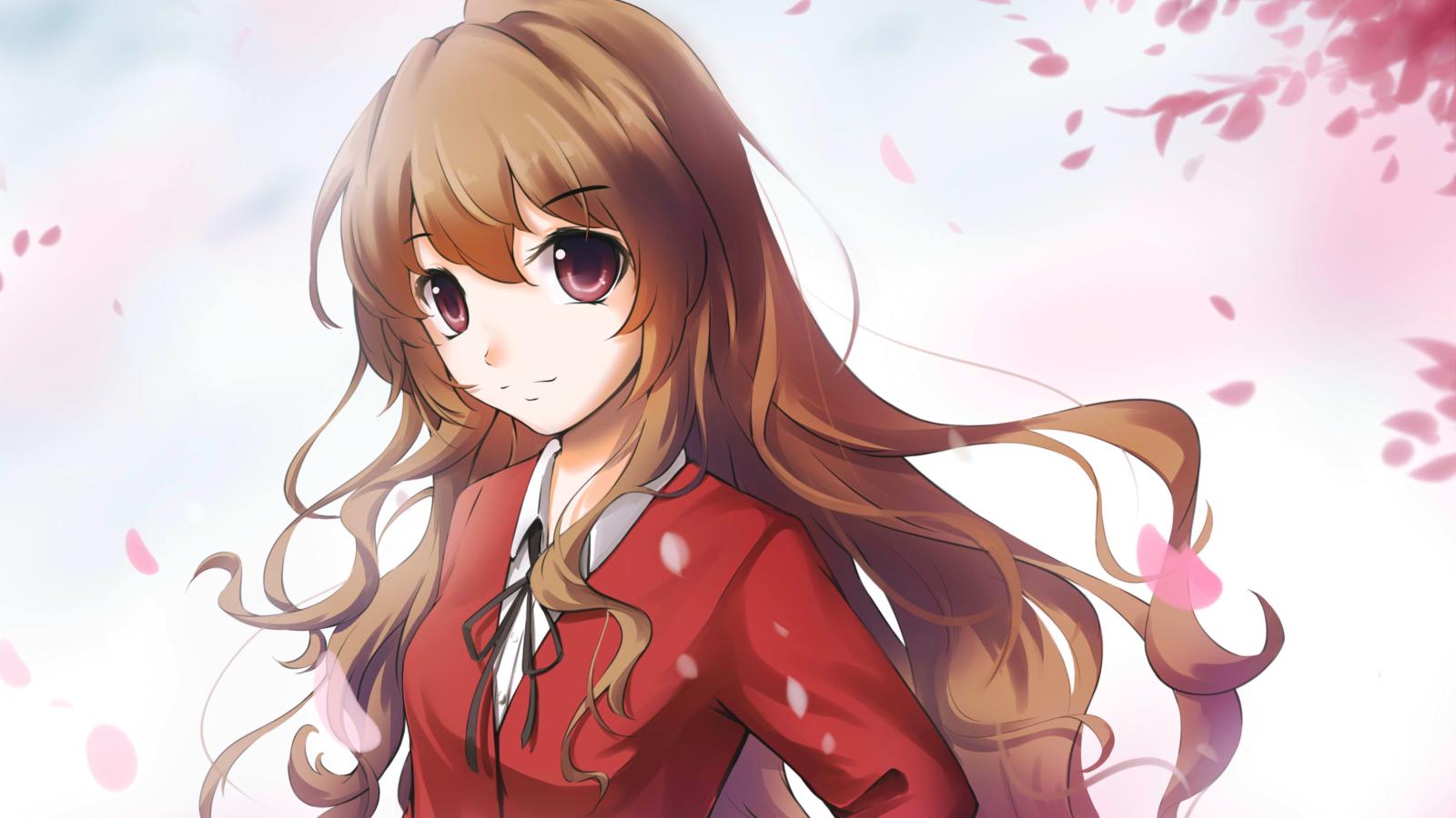 1600x900 Anime Brown Hair Girl School Wallpaper & Background Download