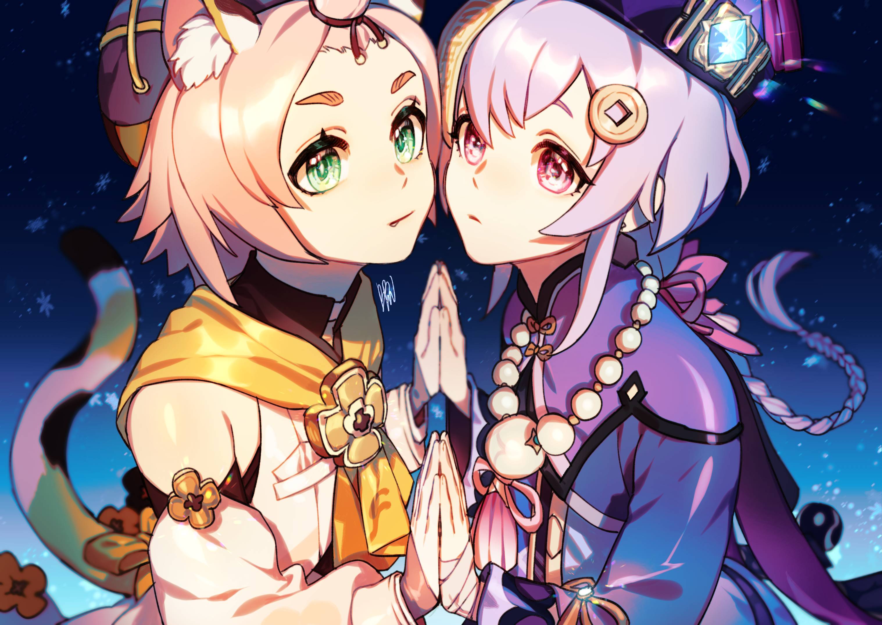 3035x2150 Diona and Qiqi Genshin Impact Art Wallpaper, HD Games 4K Wallpaper, Image, Photo and Background