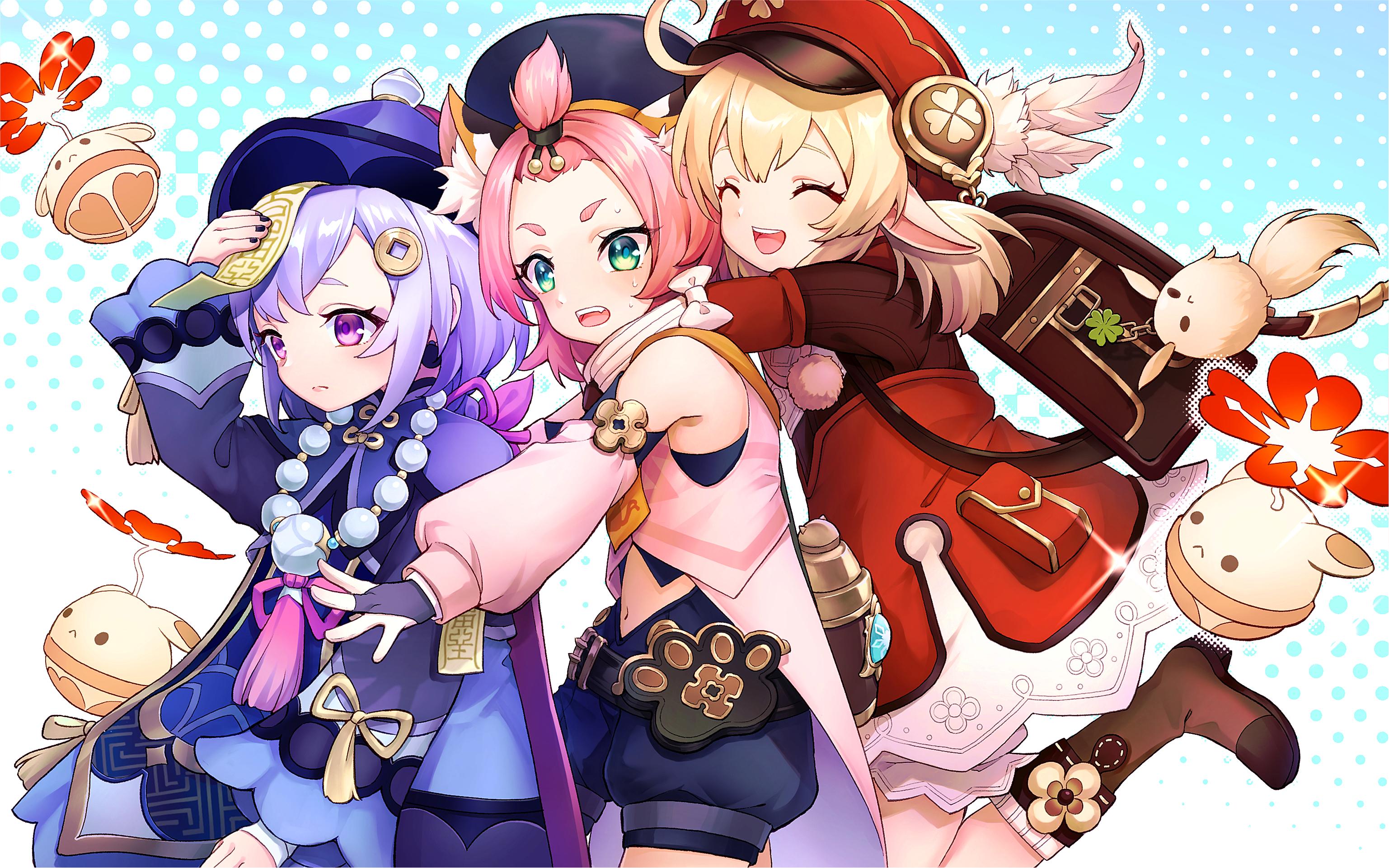 3074x1922 Klee, Qiqi and Diona (Genshin Impact) HD Wallpaper, Qiqi (Genshin Impact), Diona (Genshin Impact), Klee (Genshin Impact) HD Wallpaper