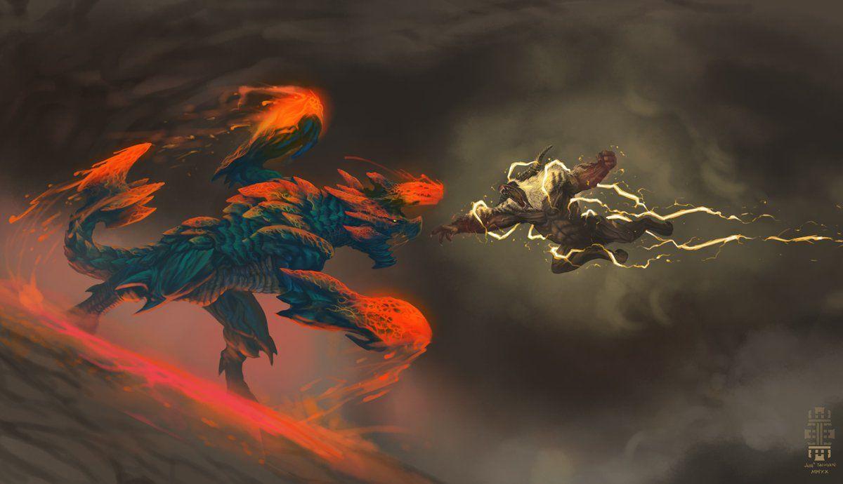 1200x690 Raging Brachydios vs furios rajang. Monster hunter art, Monster hunter series, Monster hunter world