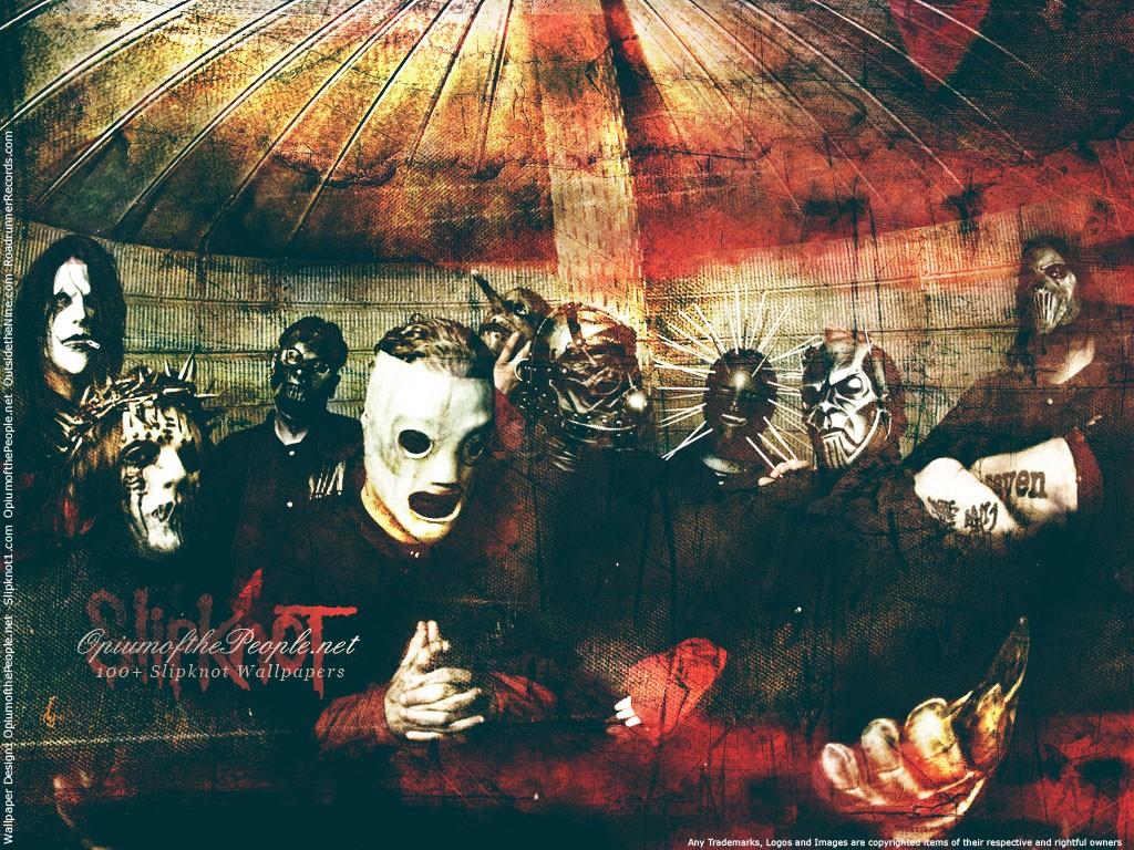 1024x768 painting, illustration, music, hard rock, poster, Slipknot, heavy metal, ART, computer wallpaper, modern art, album cover, photomontage High quality walls