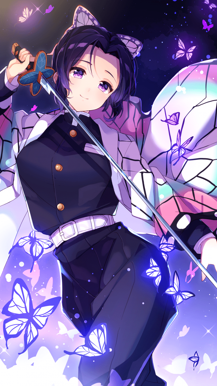 750x1334 Demon Slayer Kochou Wallpaper