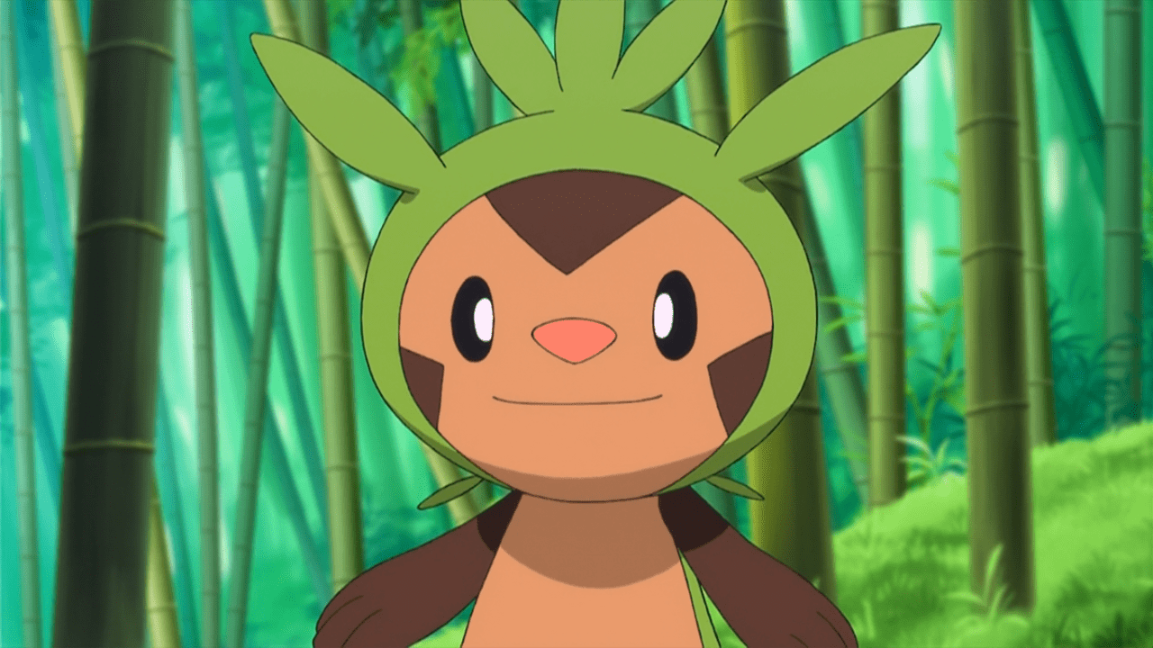 1280x720 Clemont's Chespin. International Pokédex