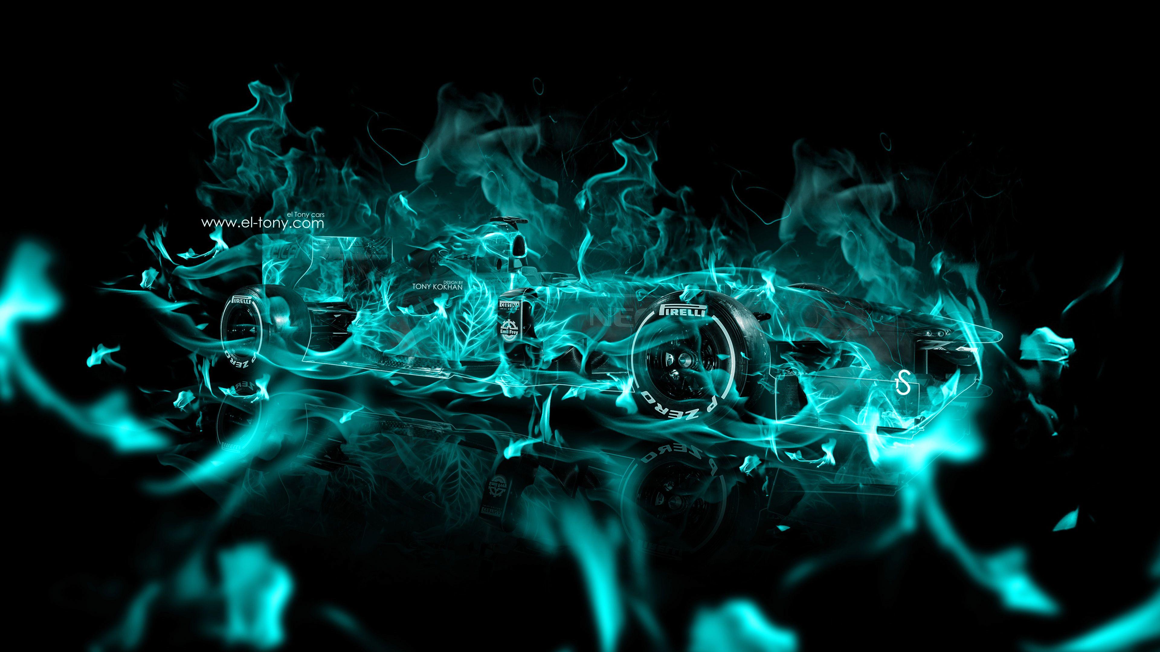 3840x2160 Turquoise Black Wallpaper 19 X 2160