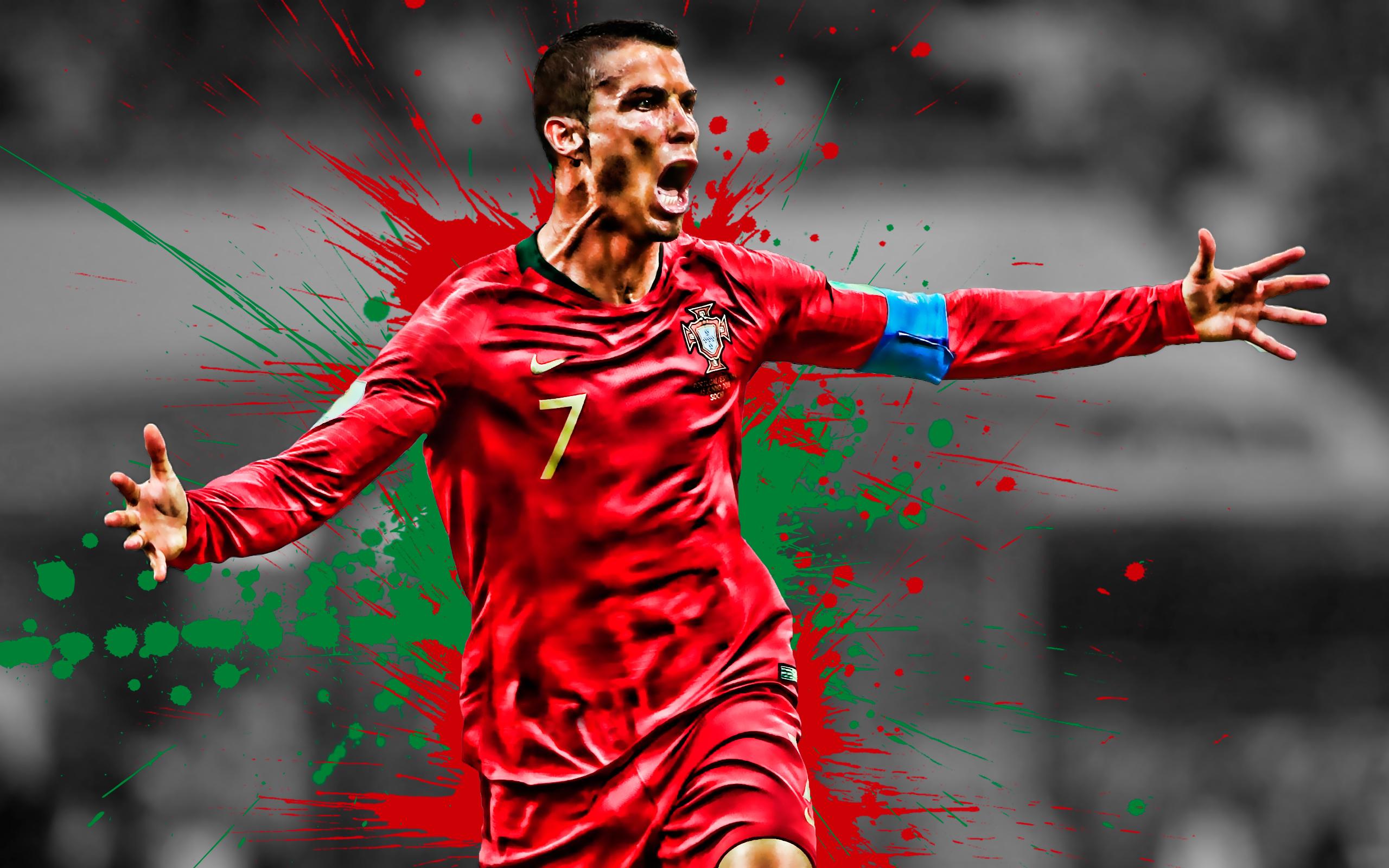2560x1600 Ronaldo Portugal Flag