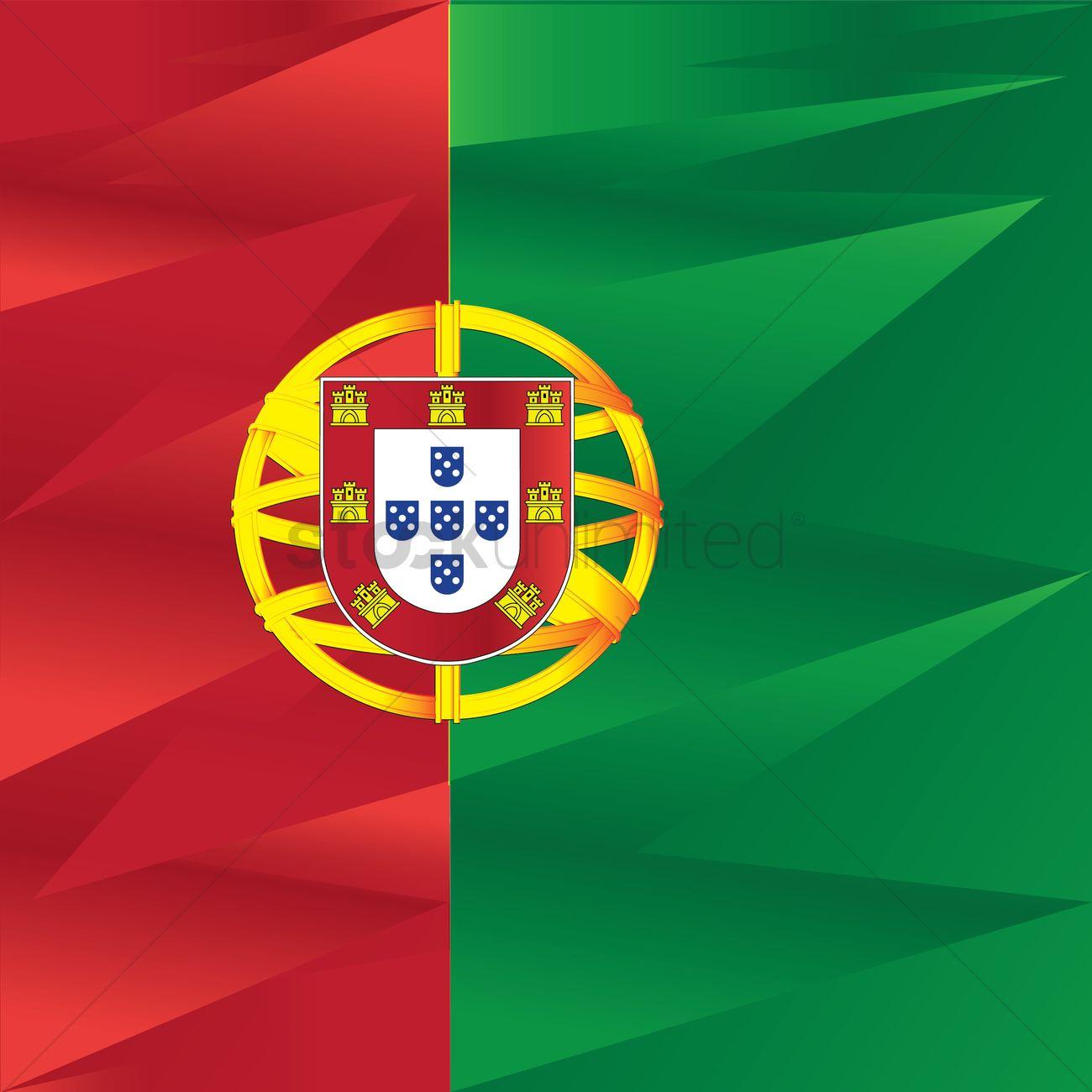 1300x1300 Portugal flag background Vector Image