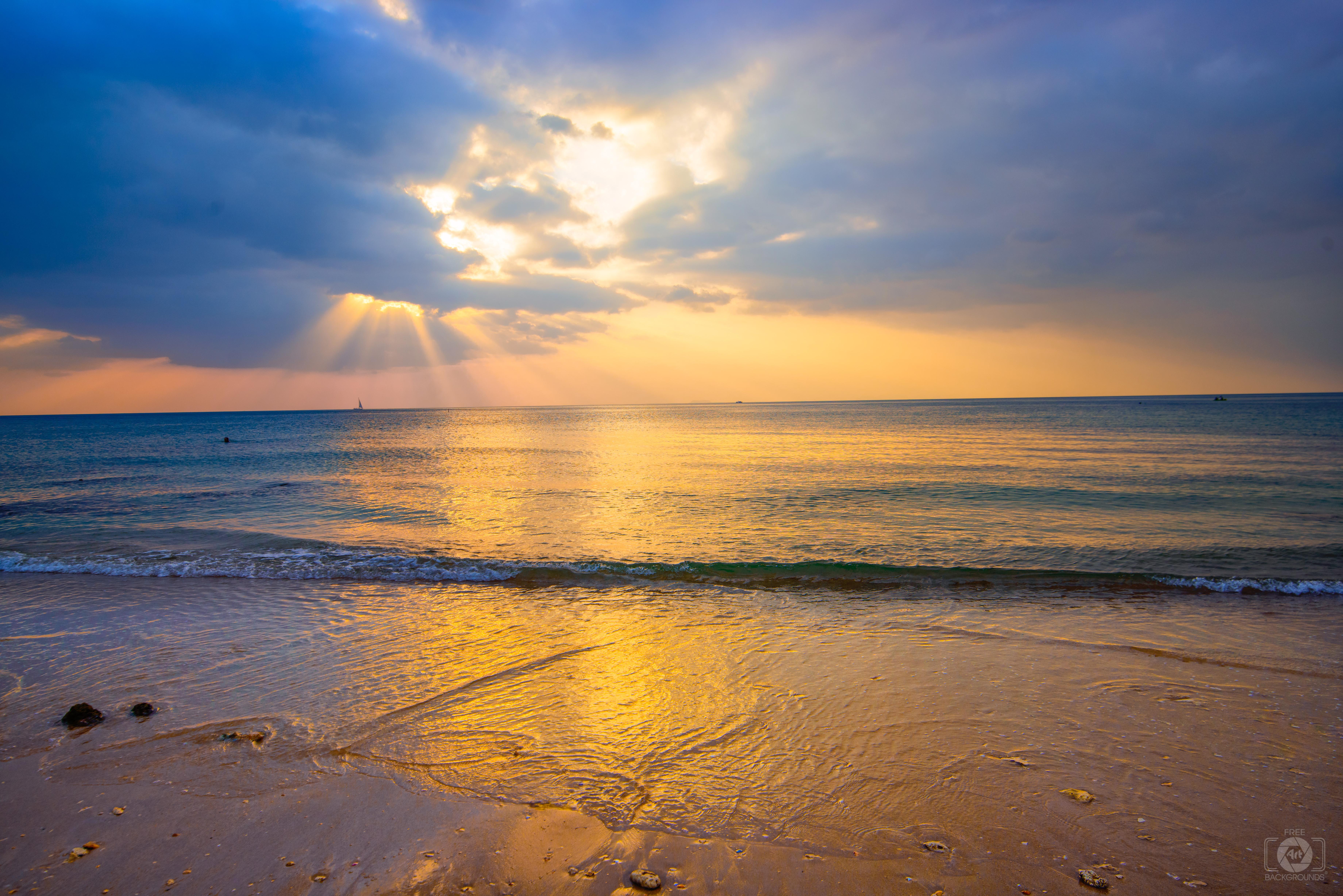 7360x4912 Amazing Sea Sunset Background Quality Free Background