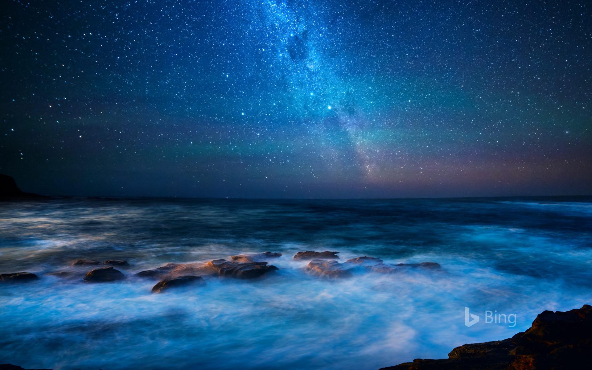 1920x1200 View of the Milky Way from great ocean road