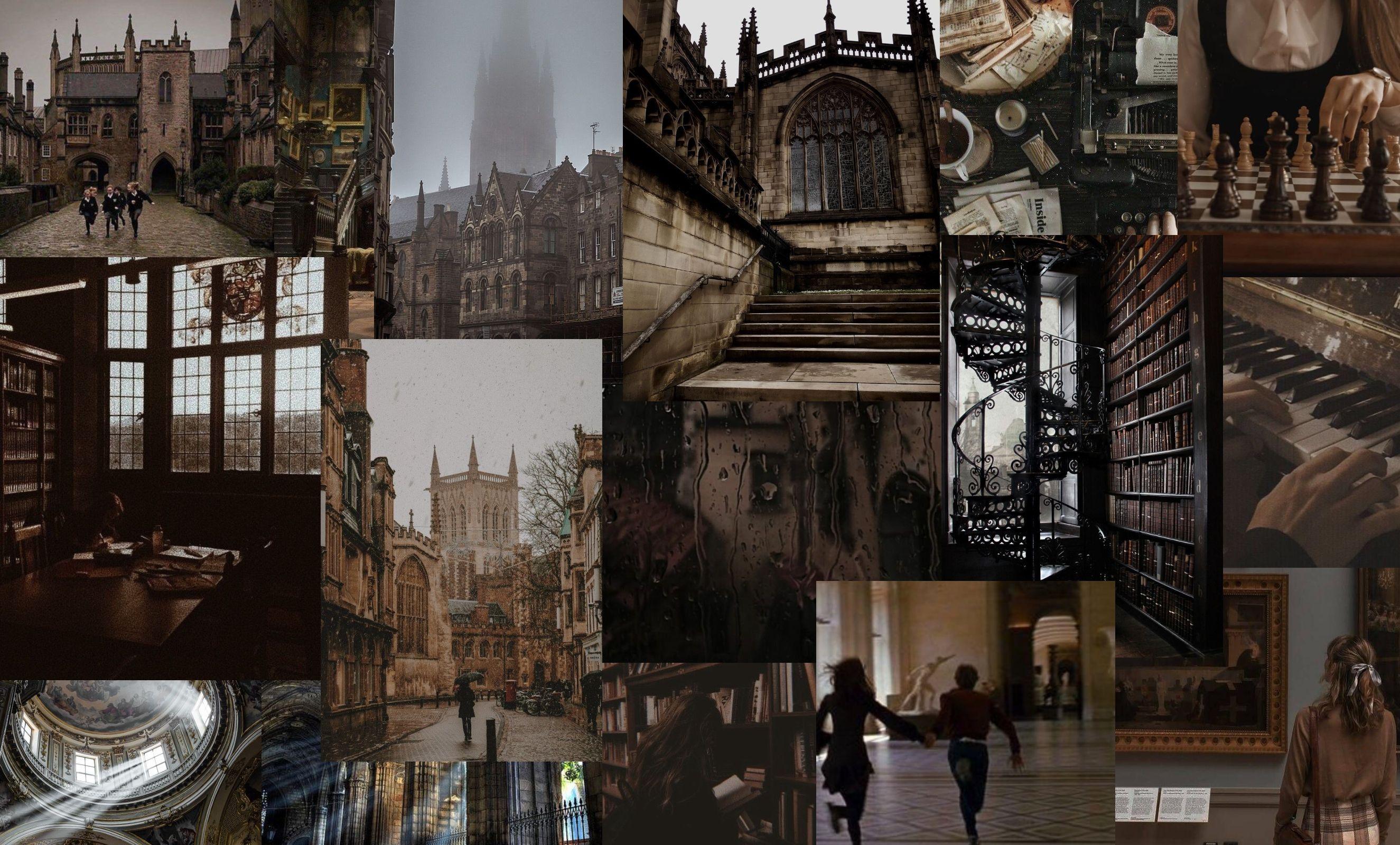 2650x1600 dark academia aesthetic collage wallpaper. Aesthetic desktop wallpaper, Dark academia wallpaper, Dark academia aesthetic wallpaper