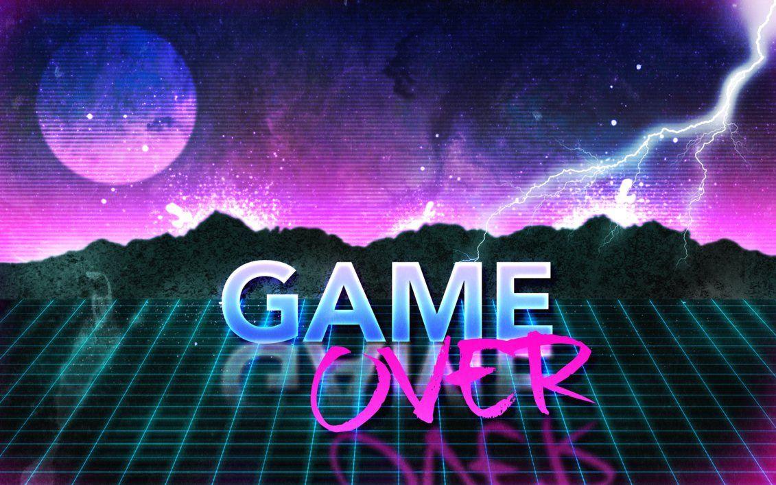 1131x707 80s Retro Game Over Wallpaper / iPhone HD Wallpaper Background Download (png / jpg) (2022)