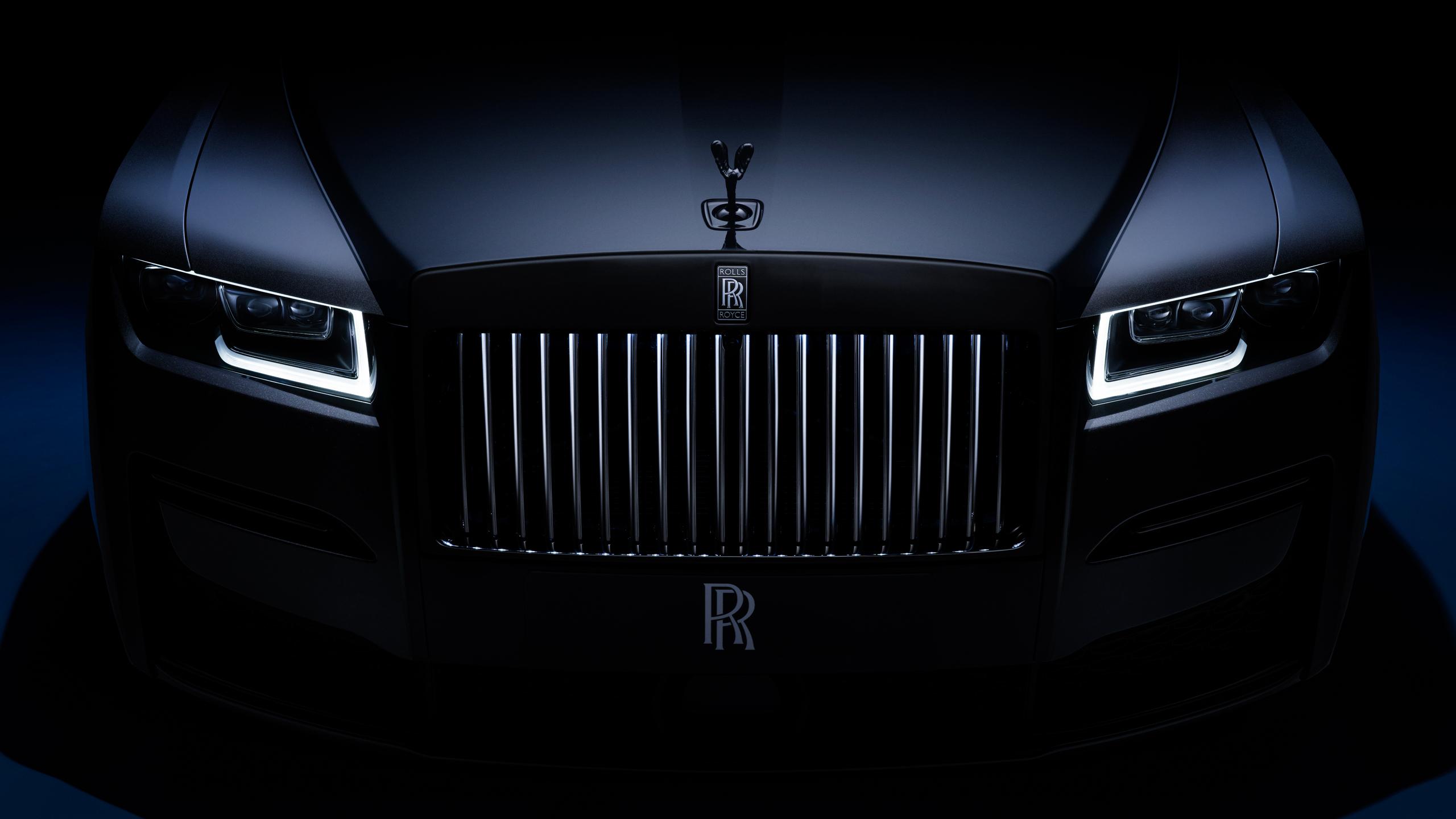 2560x1440 Rolls Royce Black Badge Ghost Front Grill 1440P Resolution HD 4k Wallpaper, Image, Background, Photo and Picture