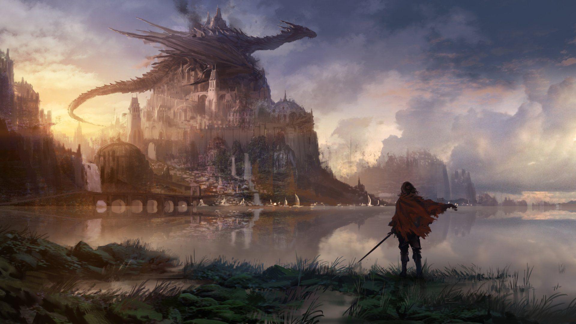 13+ Wallpaper Anime Fantasy Landscape - Baka Wallpaper