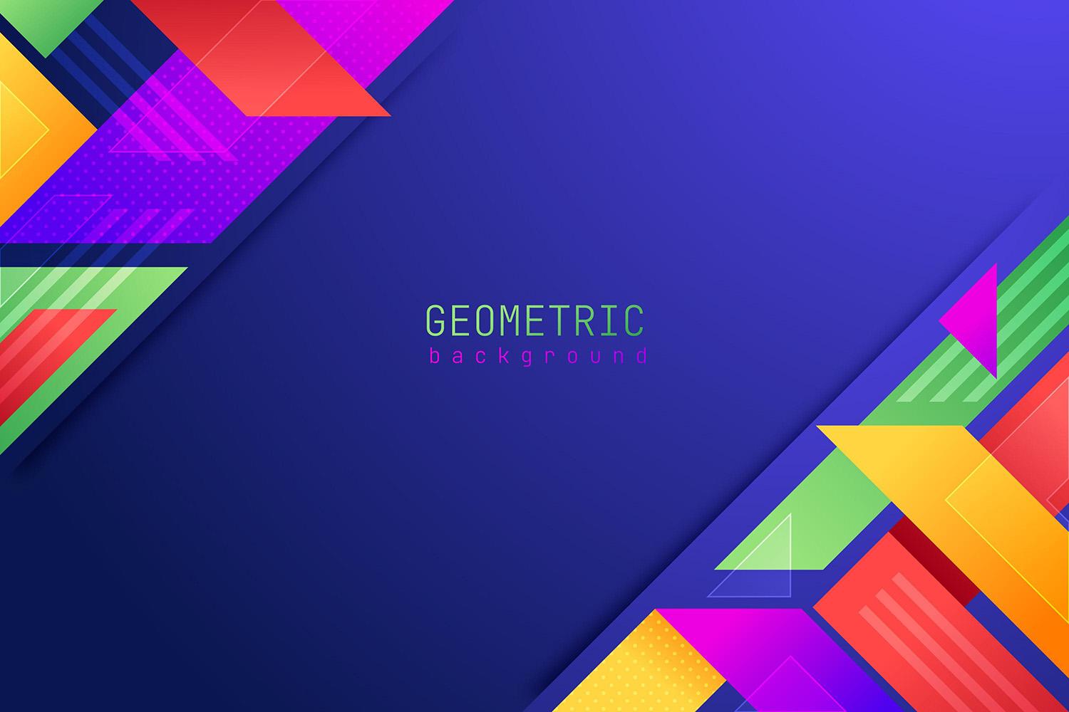 1500x1000 Flat Geometric Background