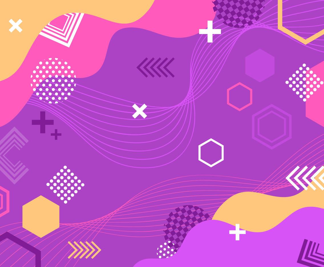 1136x936 Abstract Flat Geometric Colorful Background