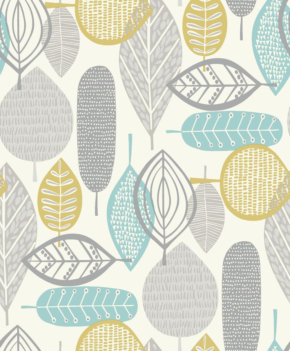 1000x1208 Arthouse Malmo Retro Leaf Flat Surface Stripe Pattern Wallpaper