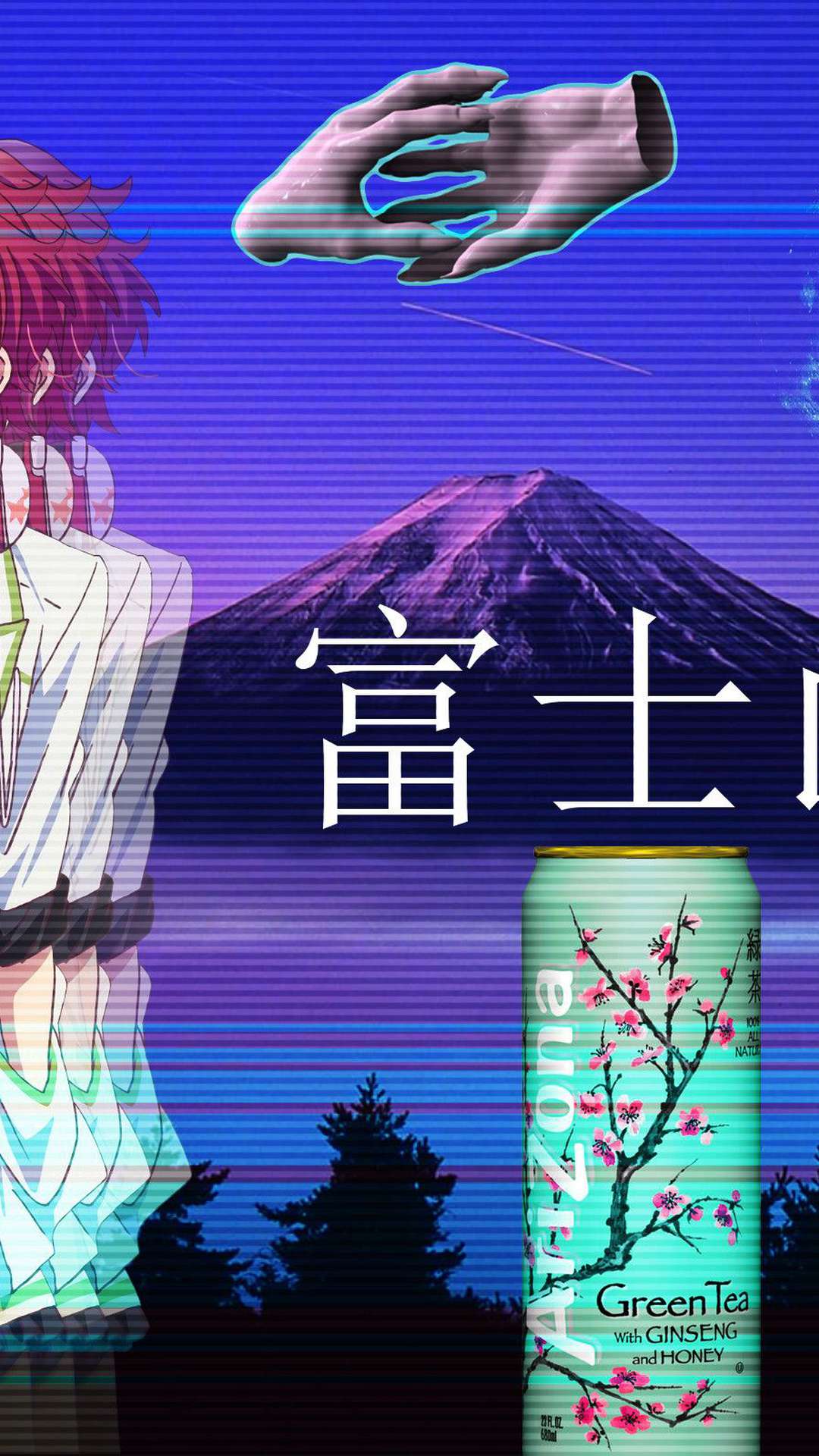 1080x1920 Anime Vaporwave Wallpaper for iPhone and Android