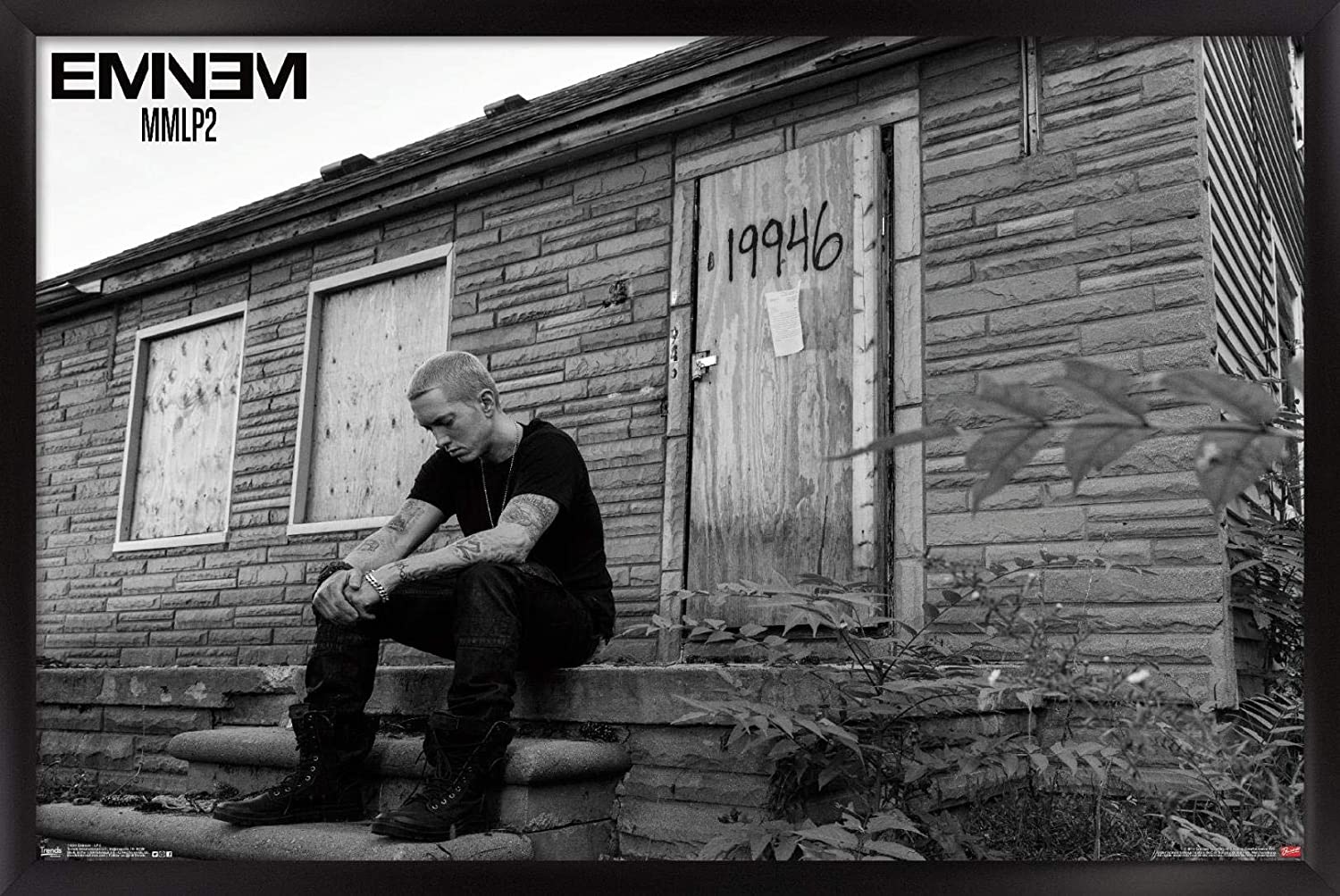 1500x1003 Trends International Eminem LP 2 Wall Poster, 22.375 In X 34 In, Black Framed Version : Everything Else