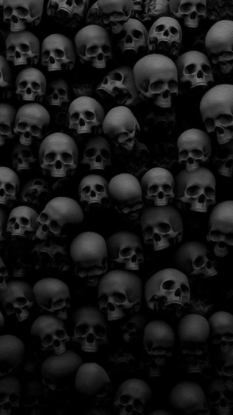 750x1334 Scary Skulls iPhone Wallpaper