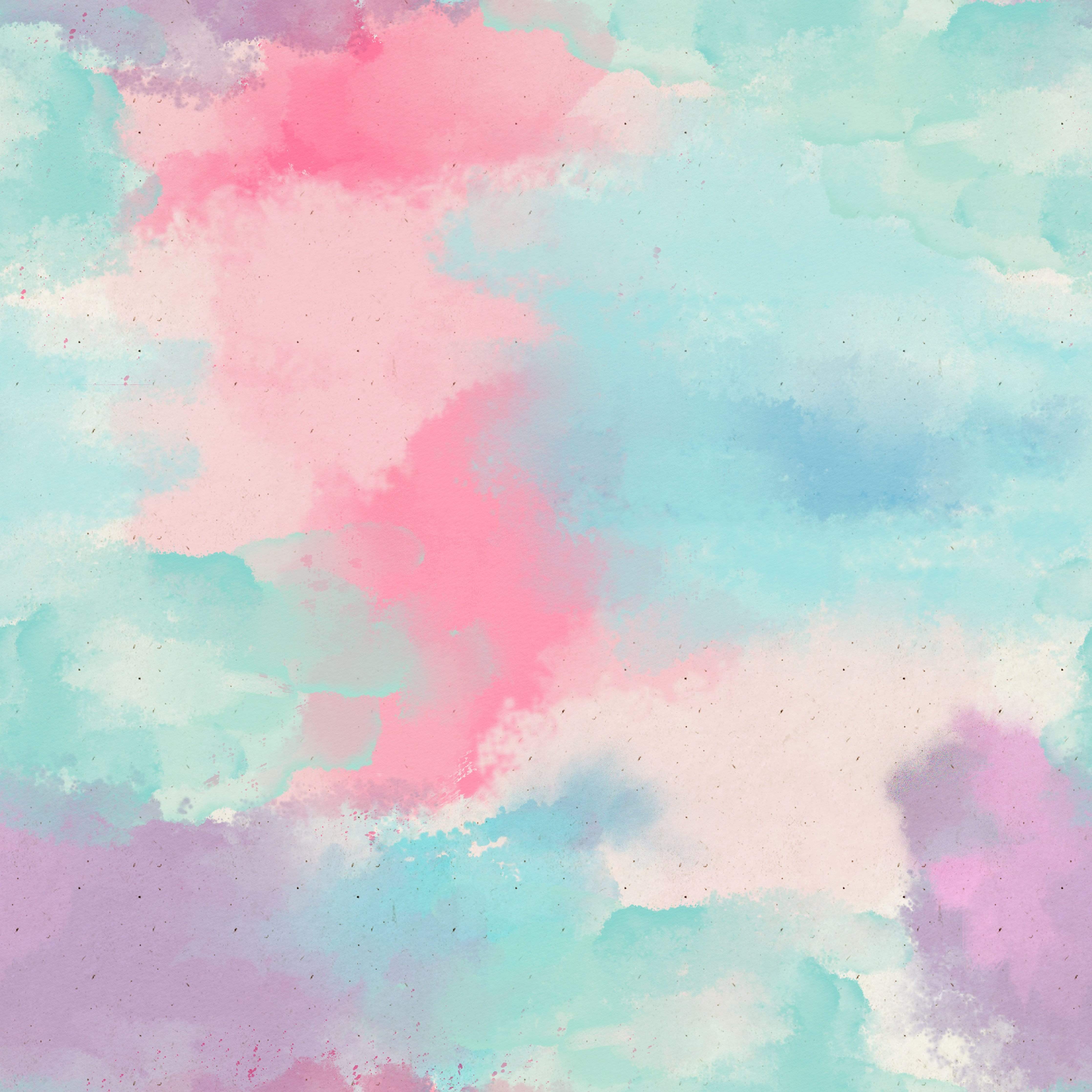 4472x4472 Watercolor Clouds Wallpaper