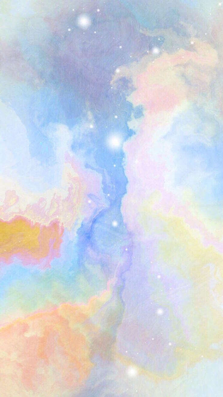 736x1308 Sky, Blue, Atmosphere, Daytime, Watercolor paint, Cloud. Wall art wallpaper, Graphic poster art, Watercolor wallpaper