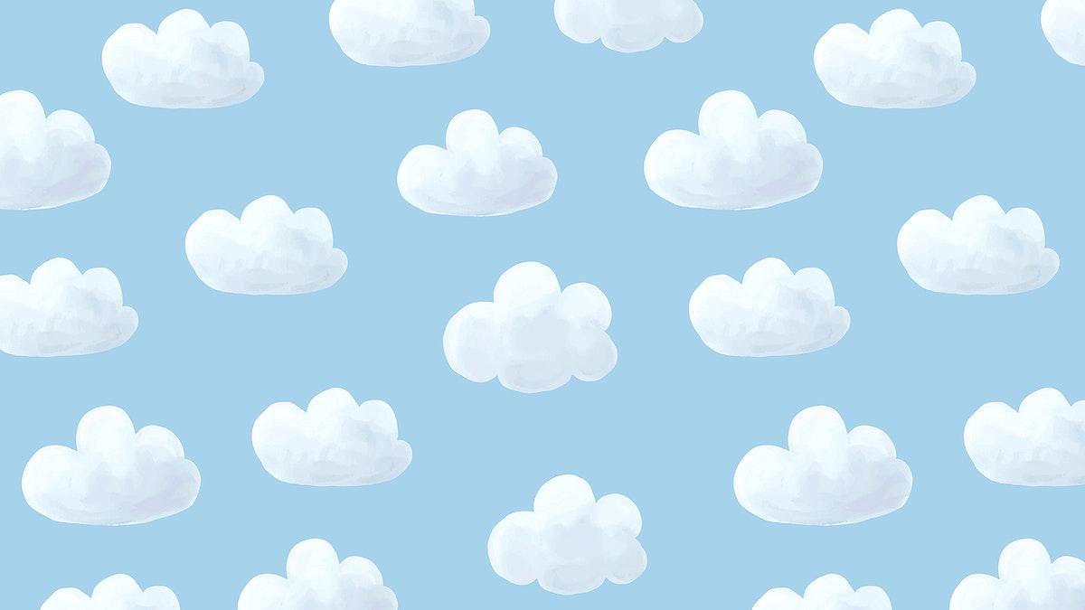 1200x675 Cloud pattern desktop wallpaper, cute
