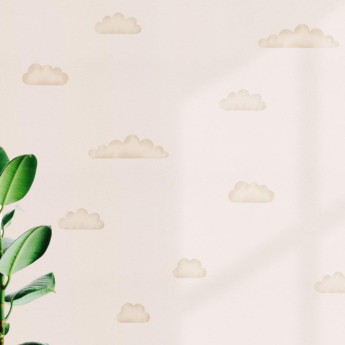 1200x1200 Watercolor Boho Clouds Wall Stickers, Eco Friendly Wall Decals For Nurseries