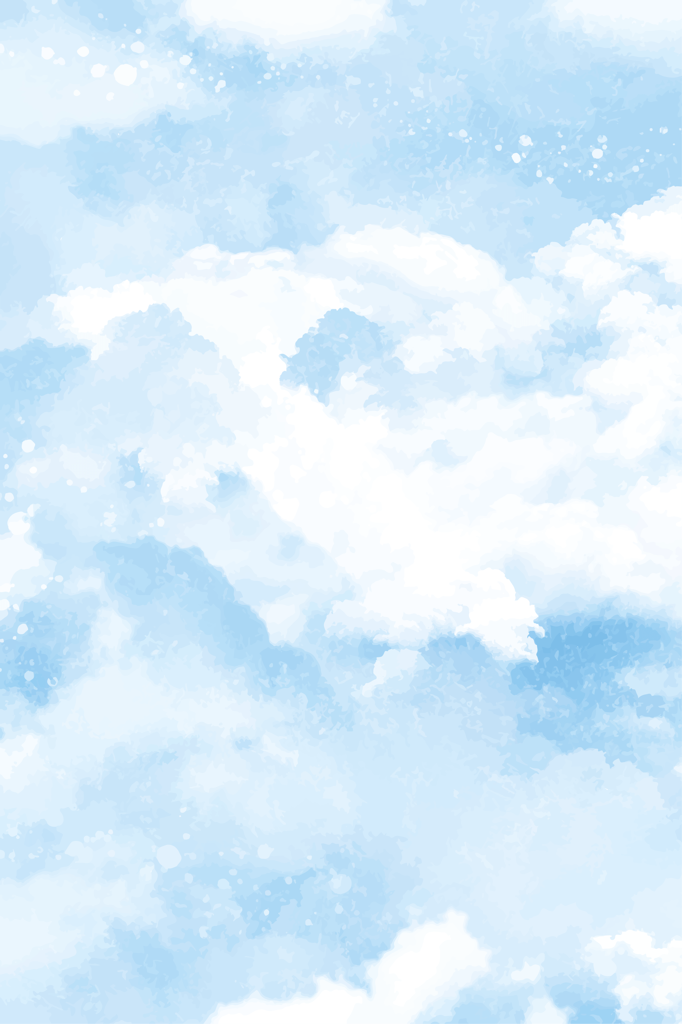 2268x3402 watercolor clouds Master bedroom blind