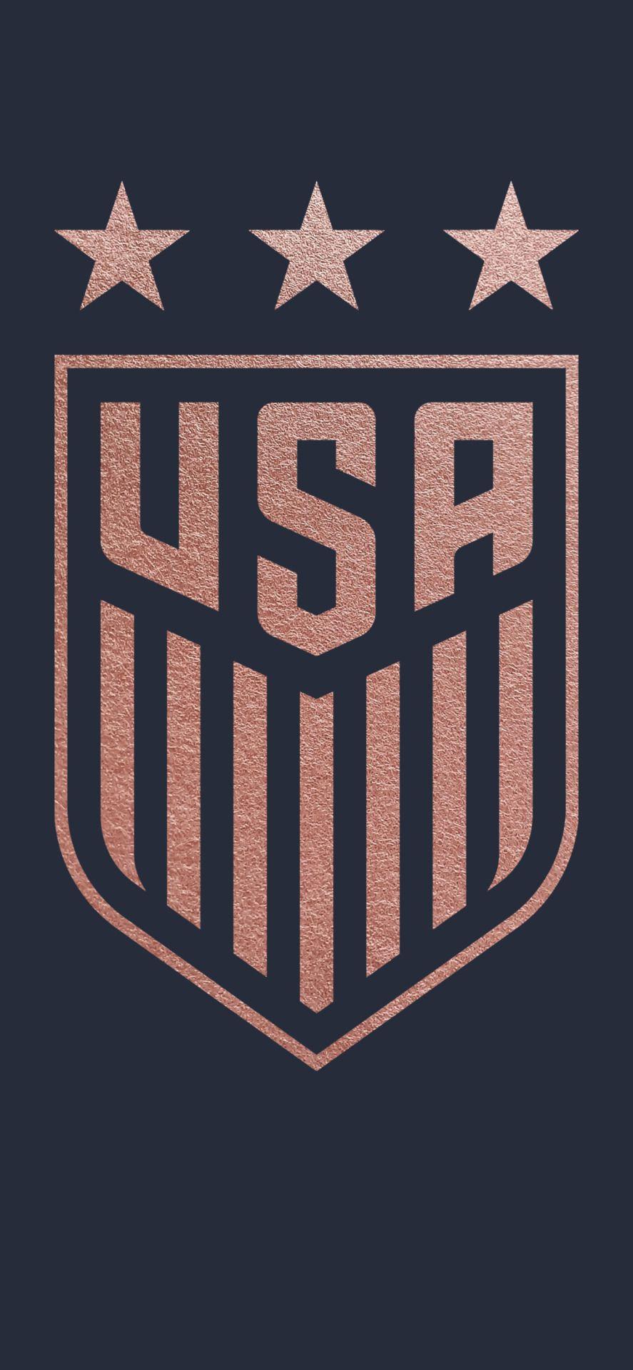 887x1920 USWNT Crest in Rose Gold for iPhone X Full Size Image. Logo wallpaper hd, Usa wallpaper, Uswnt