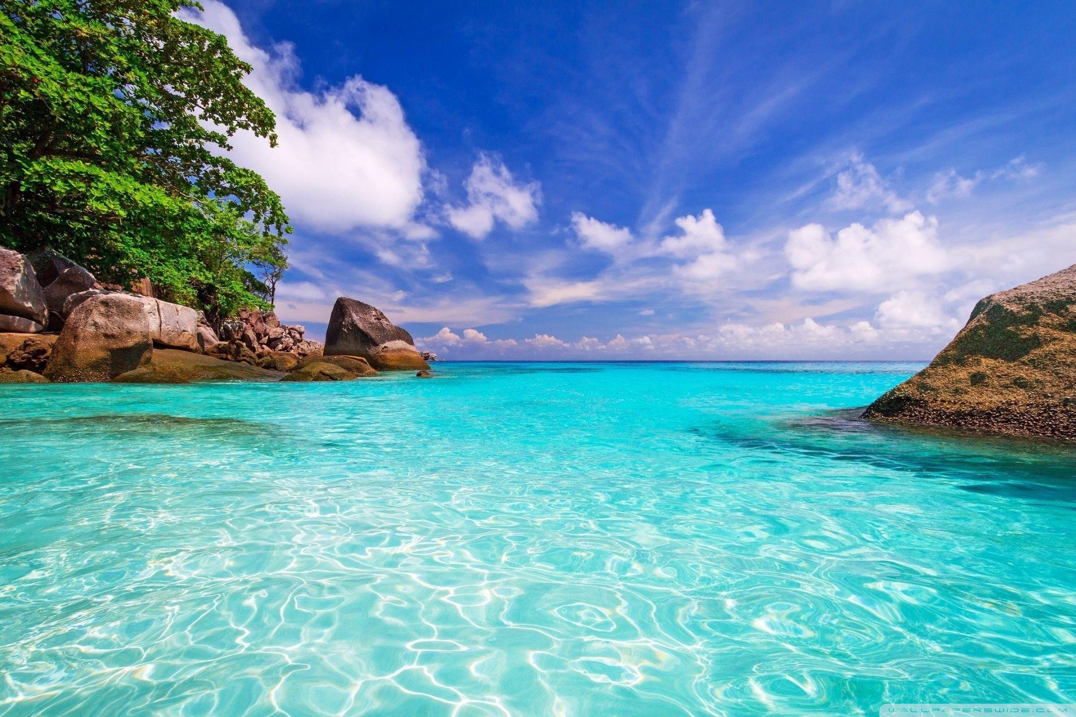 2160x1440 Beach 4K Desktop Wallpaper