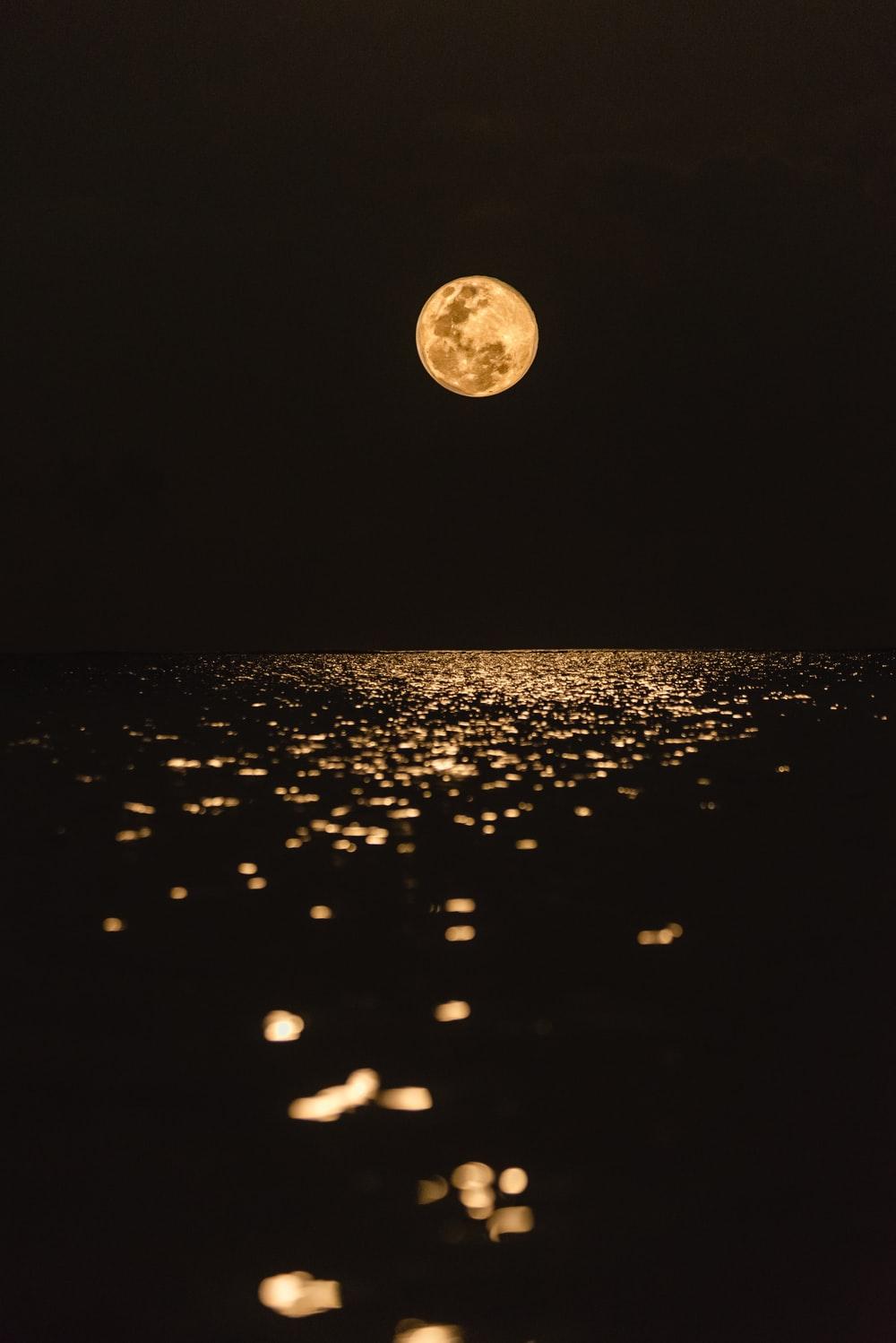 1000x1498 Full Moon Ocean Picture. Download Free Image